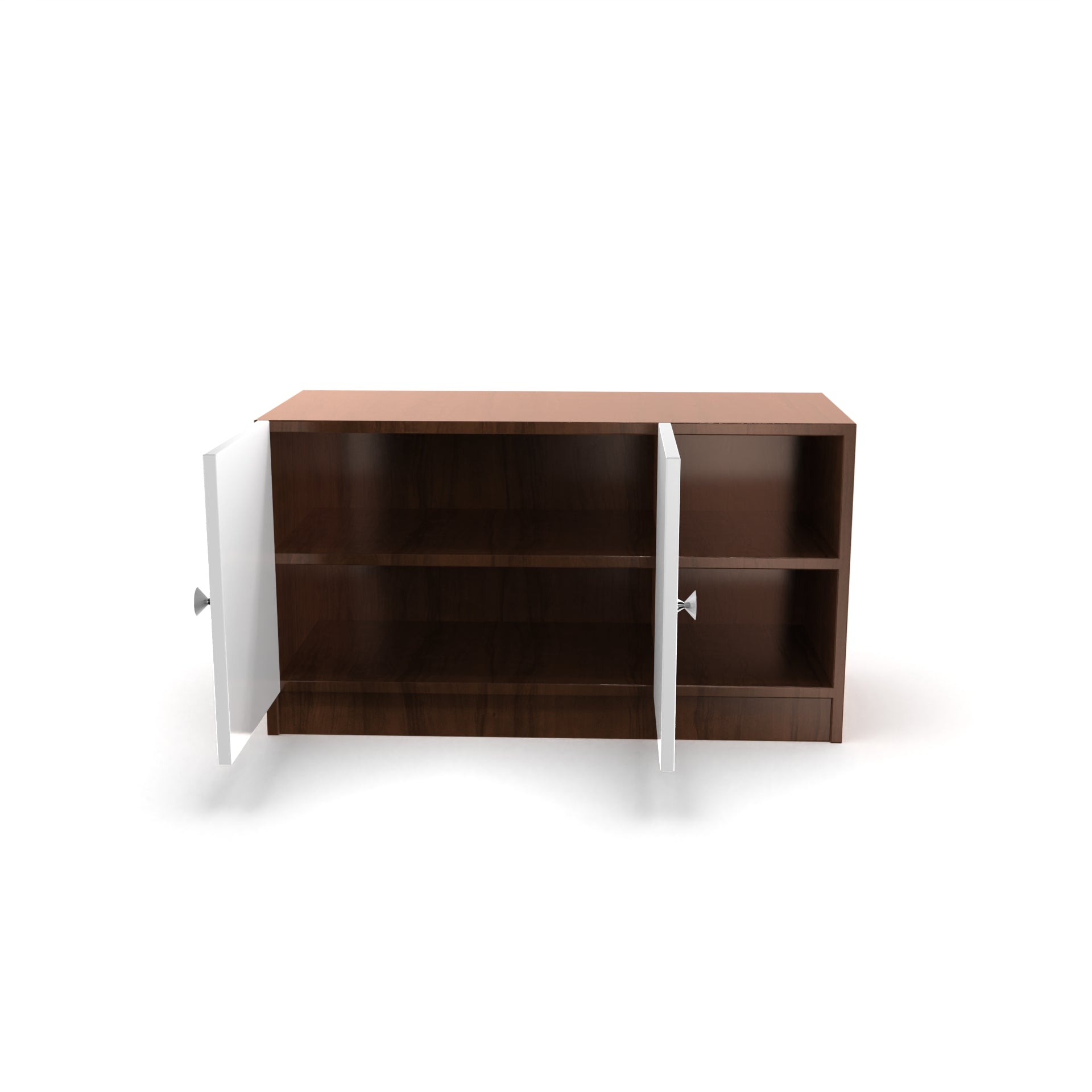 Skye Shoe Rack with Door - Brazilian walnut and Frosty white - Neehv Home