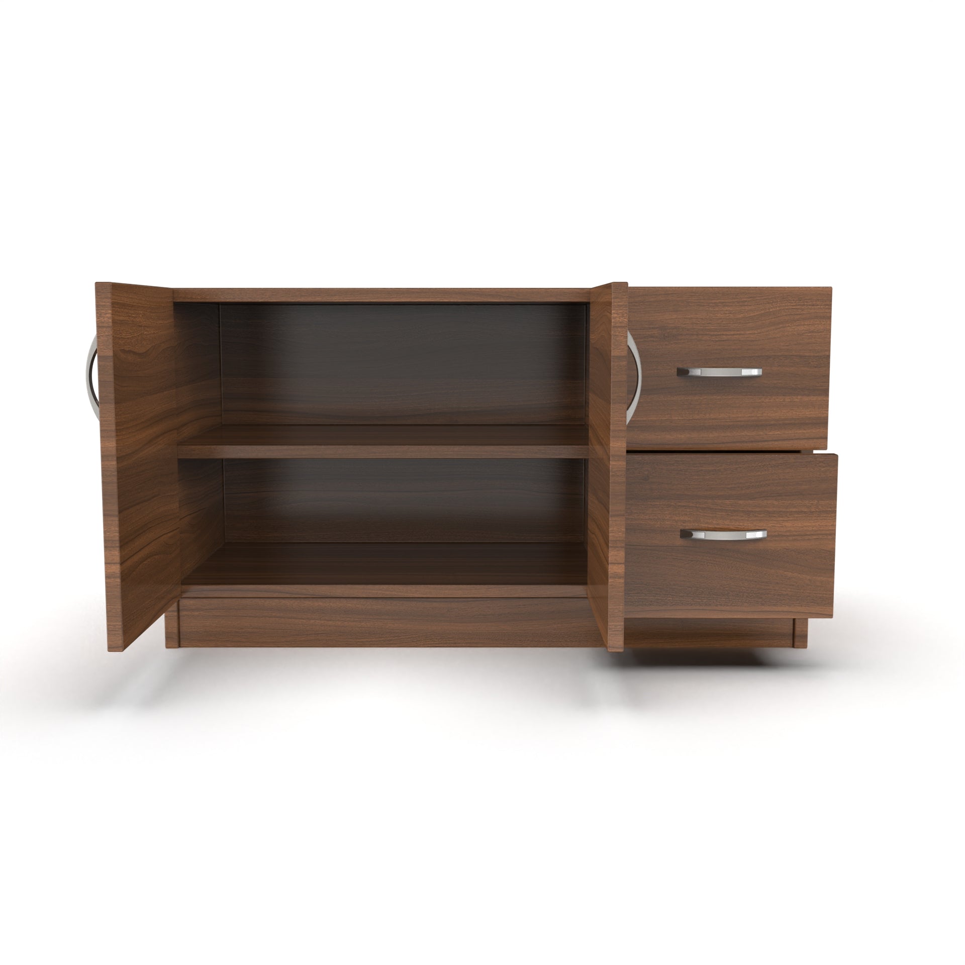 Axis Shoe Rack with Drawers - Classic Walnut - Neehv Home