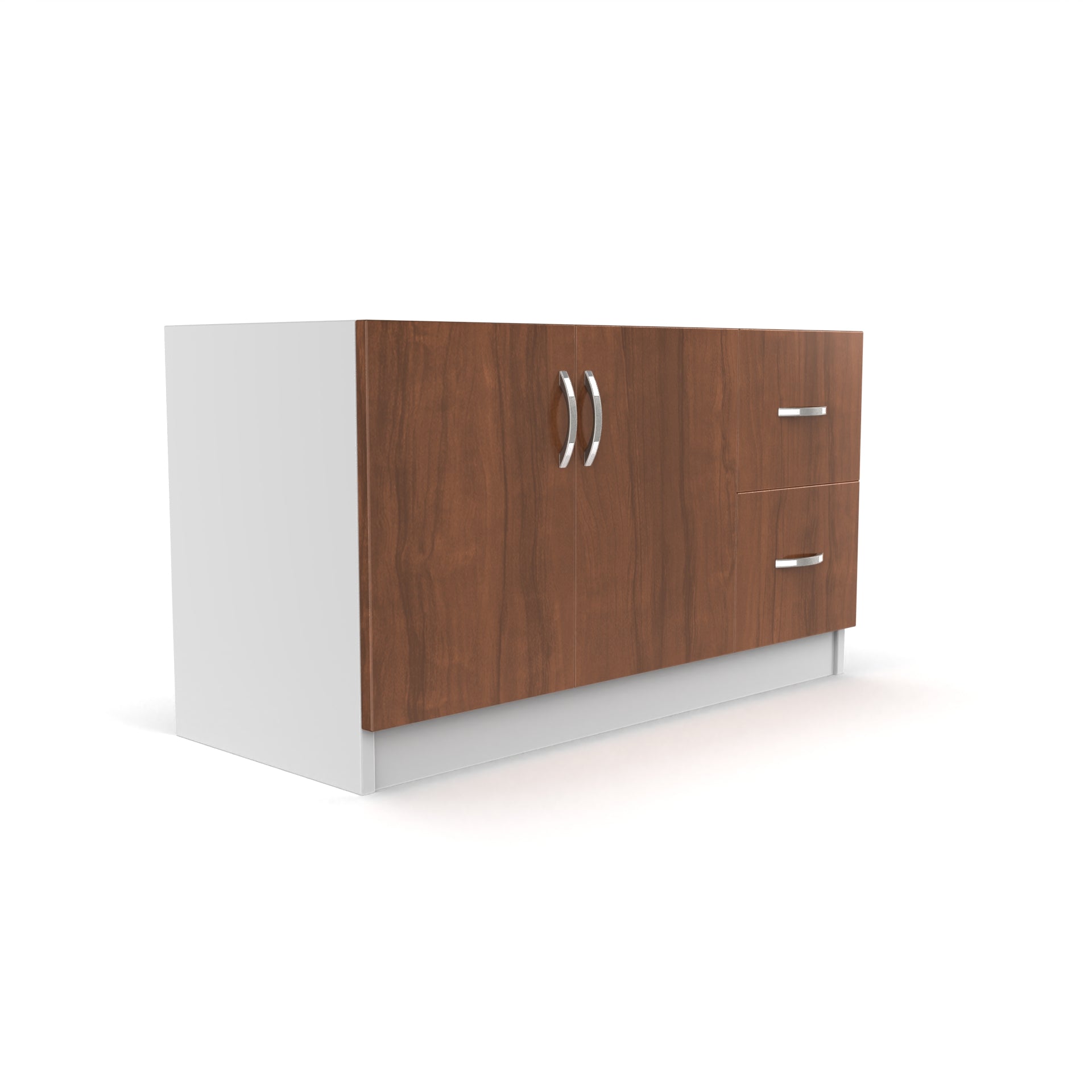 Axis Shoe Rack with Drawers - Brazilian walnut and Frosty white - Neehv Home