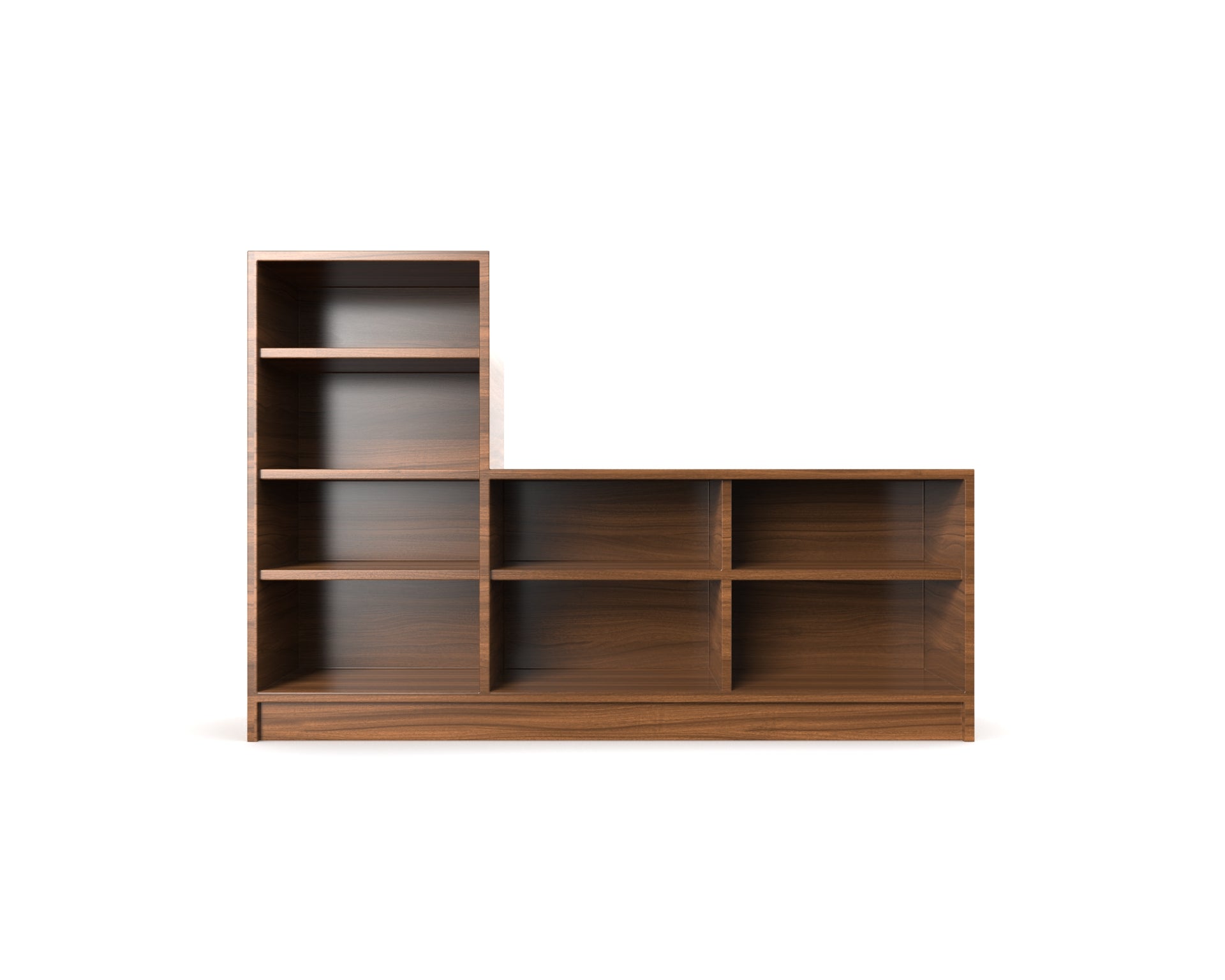 Bolt L-Shaped Shoe Rack - Classic Walnut - Neehv Home