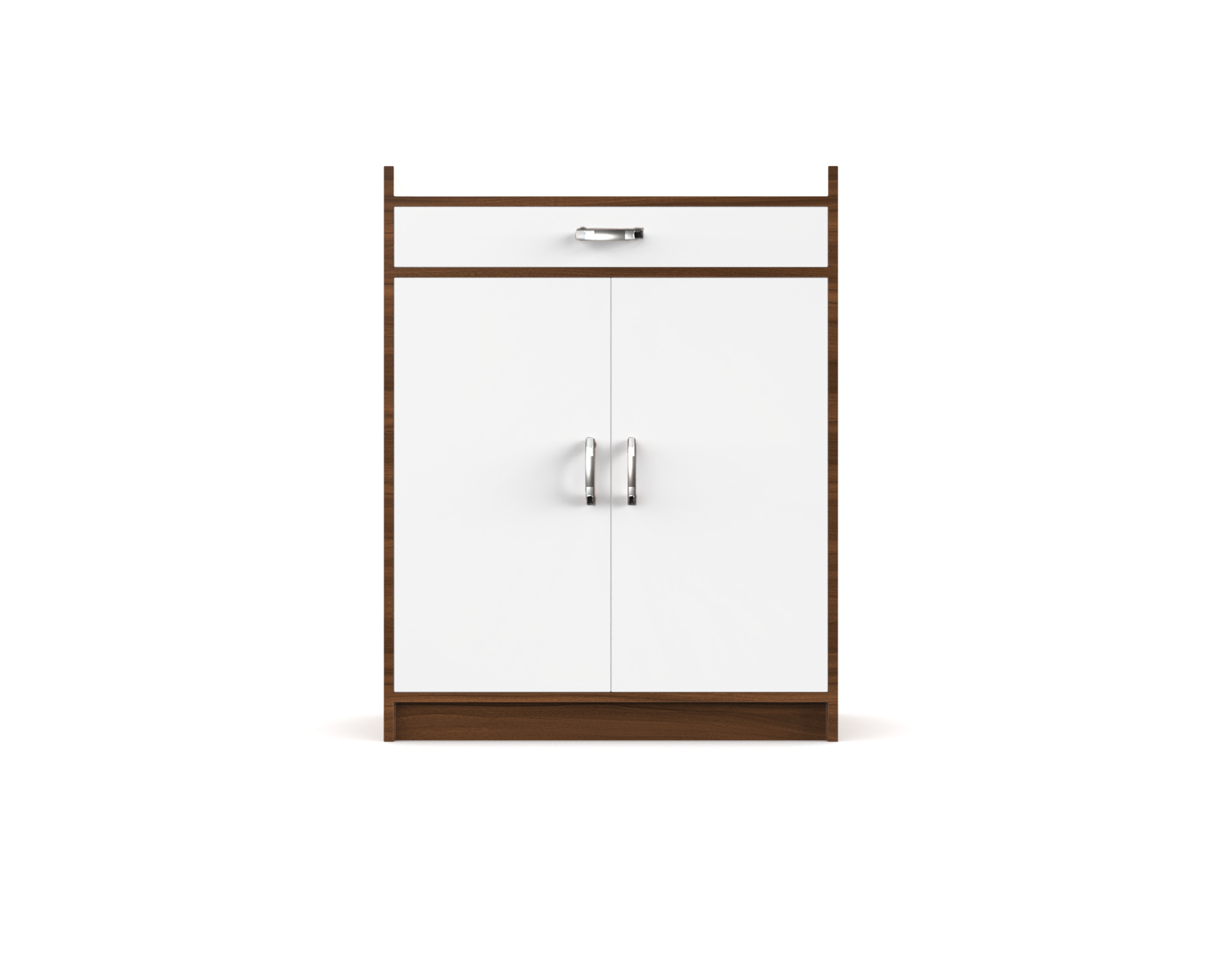 Gallop Wooden Shoe Cabinet - Classic Walnut and Frosty white - Neehv Home