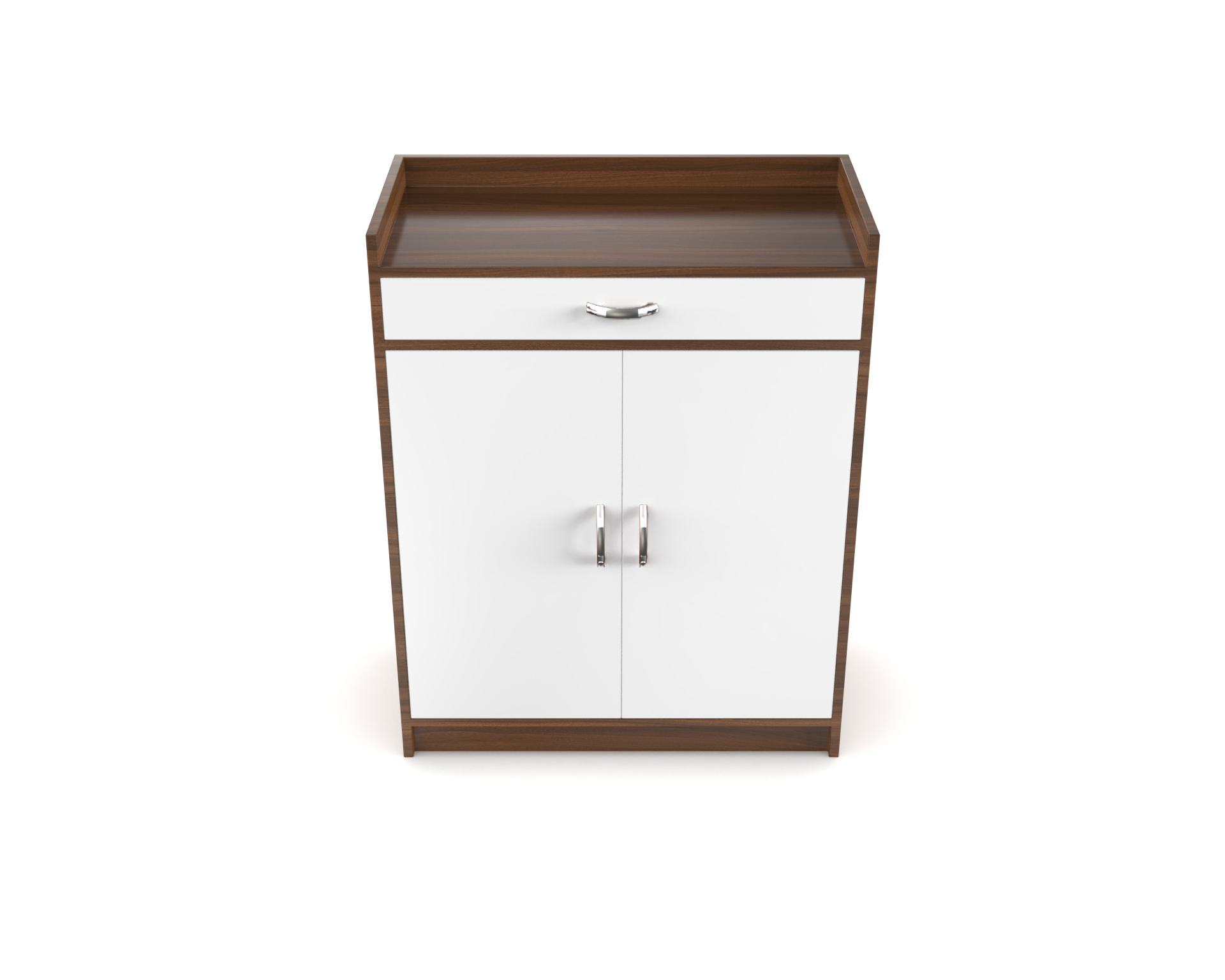 Gallop Wooden Shoe Cabinet - Classic Walnut and Frosty white - Neehv Home