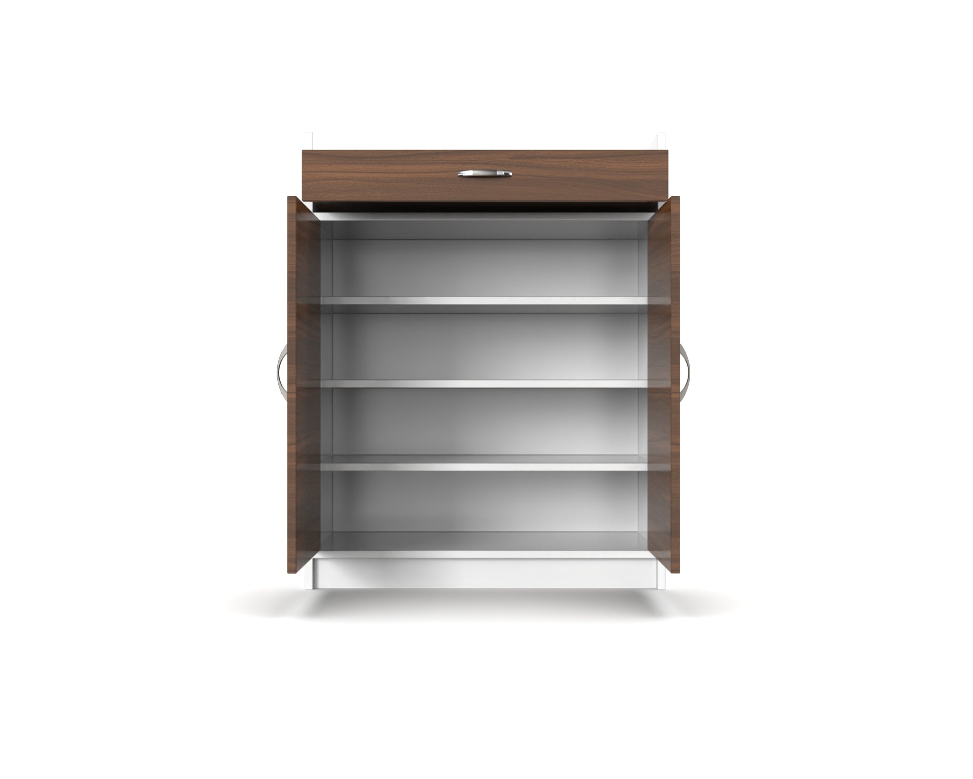 Gallop Wooden Shoe Cabinet - Classic Walnut and Frosty white - Neehv Home