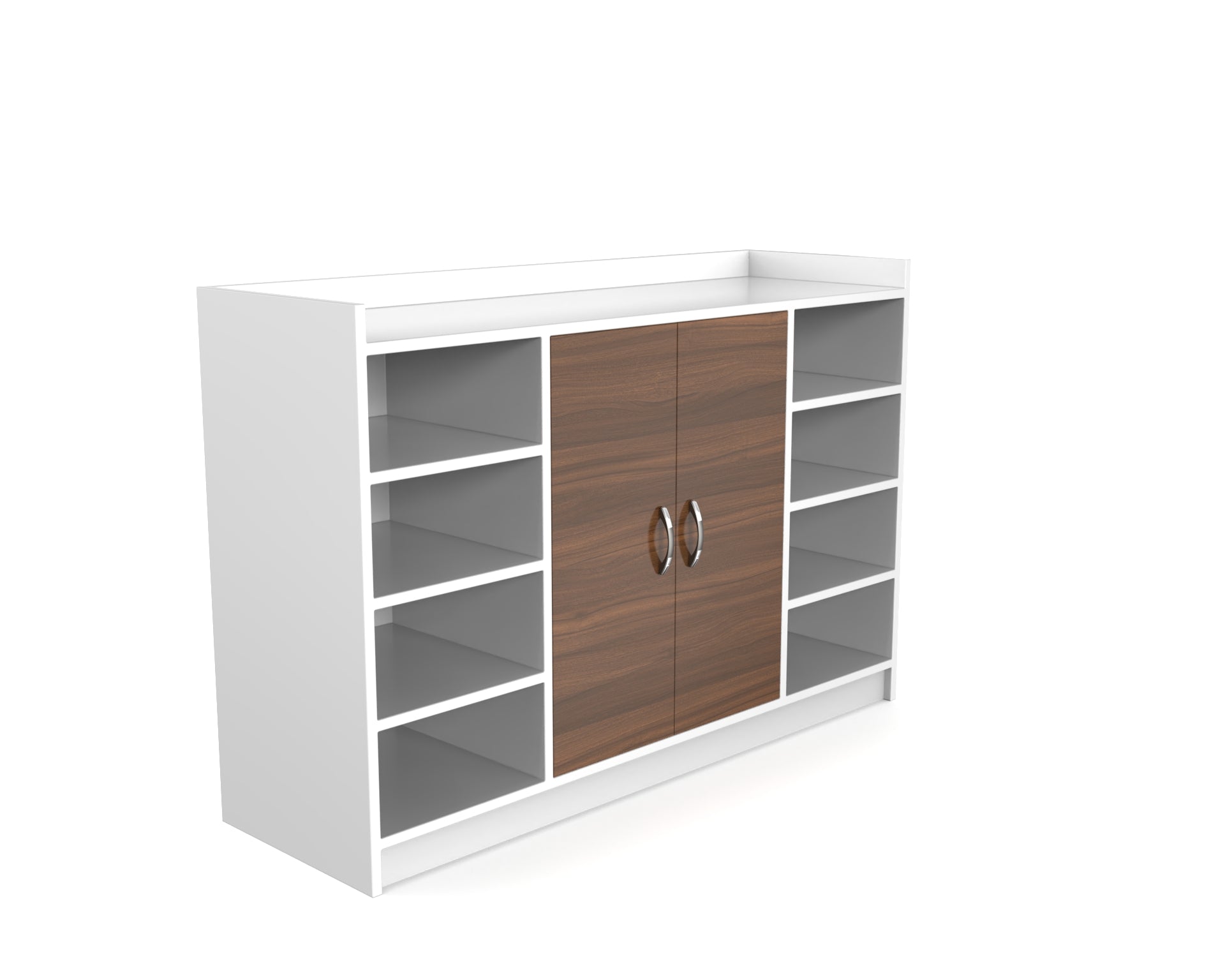 Casper Shoe Cabinet - Classic Walnut and Frosty white - Neehv Home