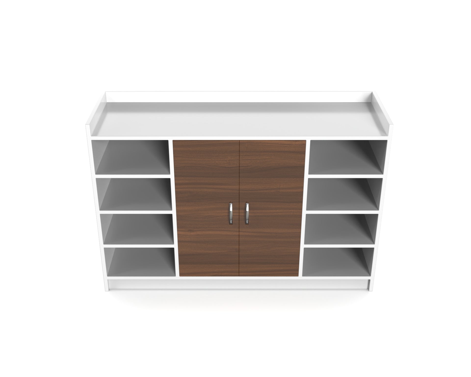 Casper Shoe Cabinet - Classic Walnut and Frosty white - Neehv Home