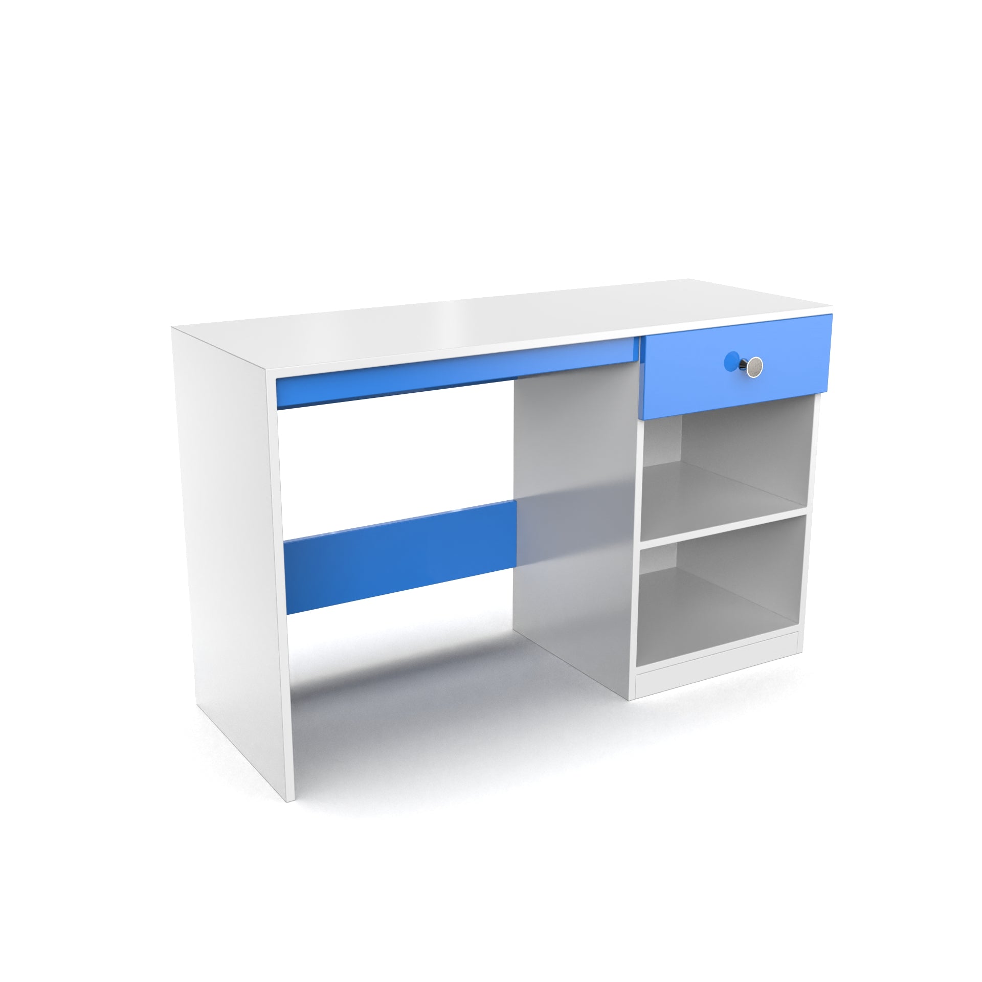 Sulivan Study Table - HongKong Blue and Frosty White - Neehv Home