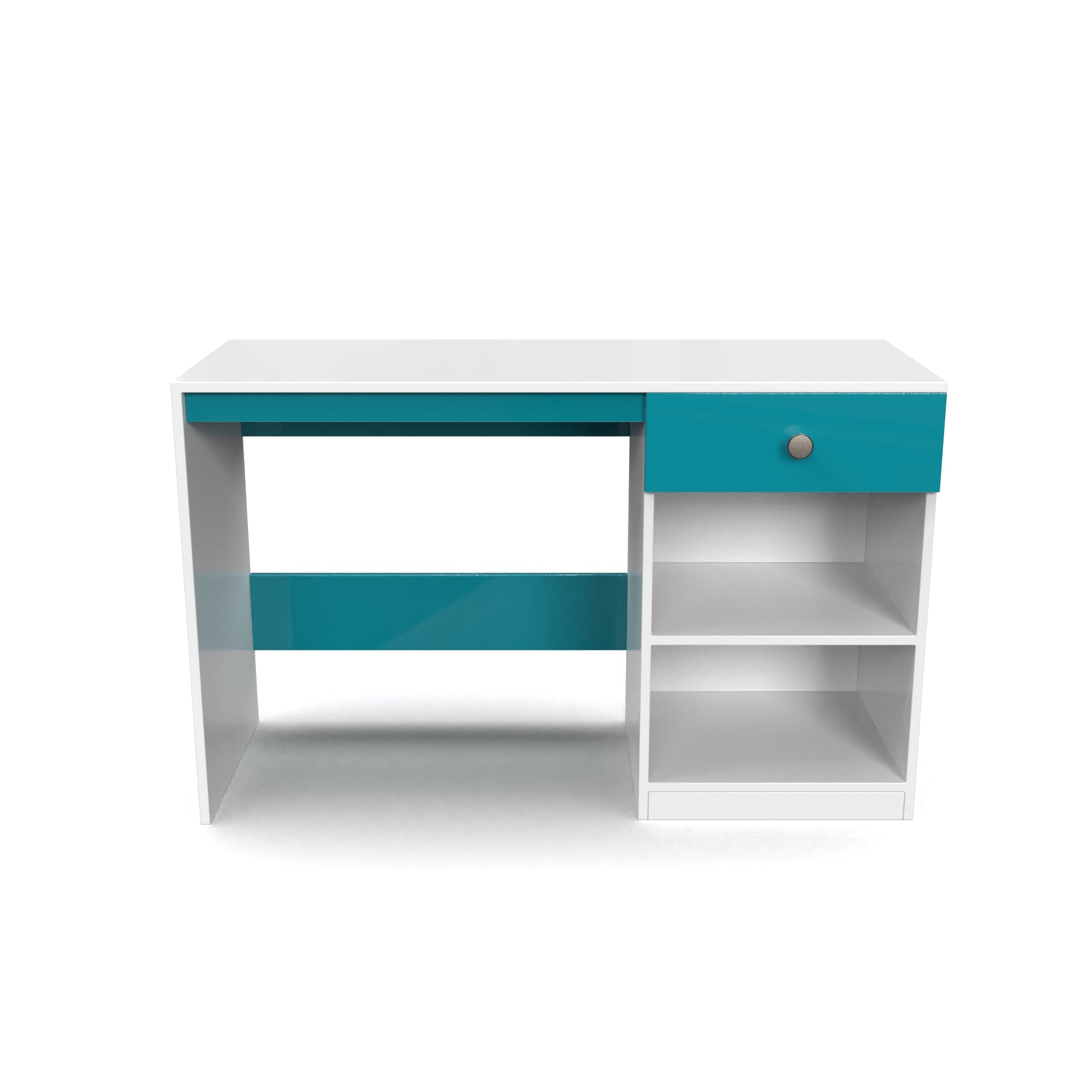 Sulivan Study Table - Caribe and Frosty White - Neehv Home