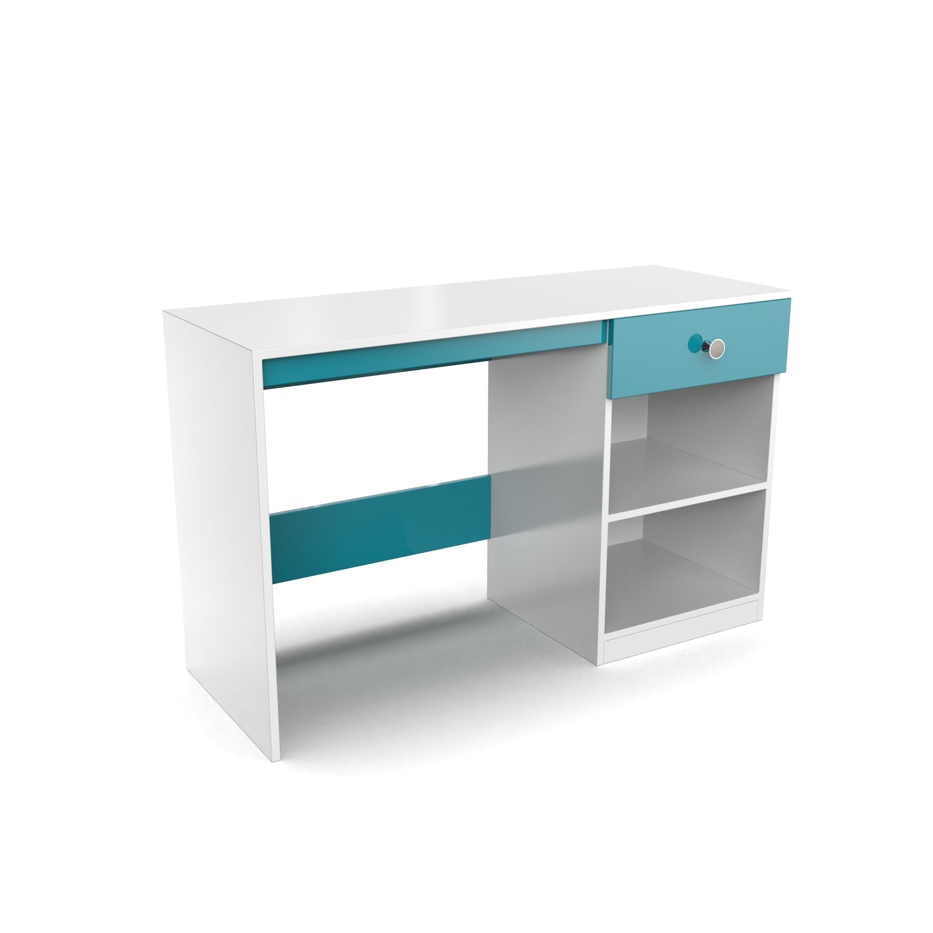 Sulivan Study Table - Caribe and Frosty White - Neehv Home