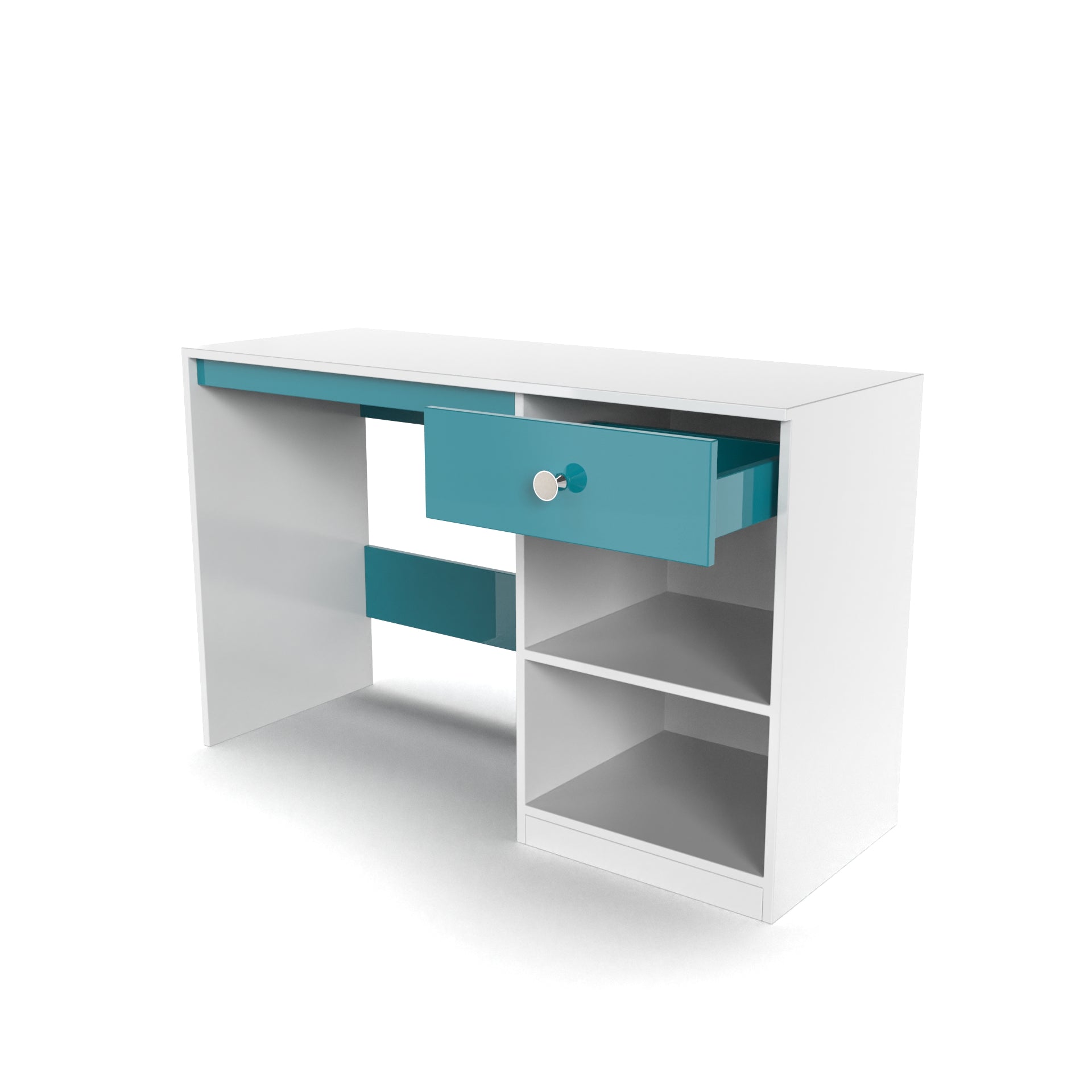 Sulivan Study Table - Caribe and Frosty White - Neehv Home