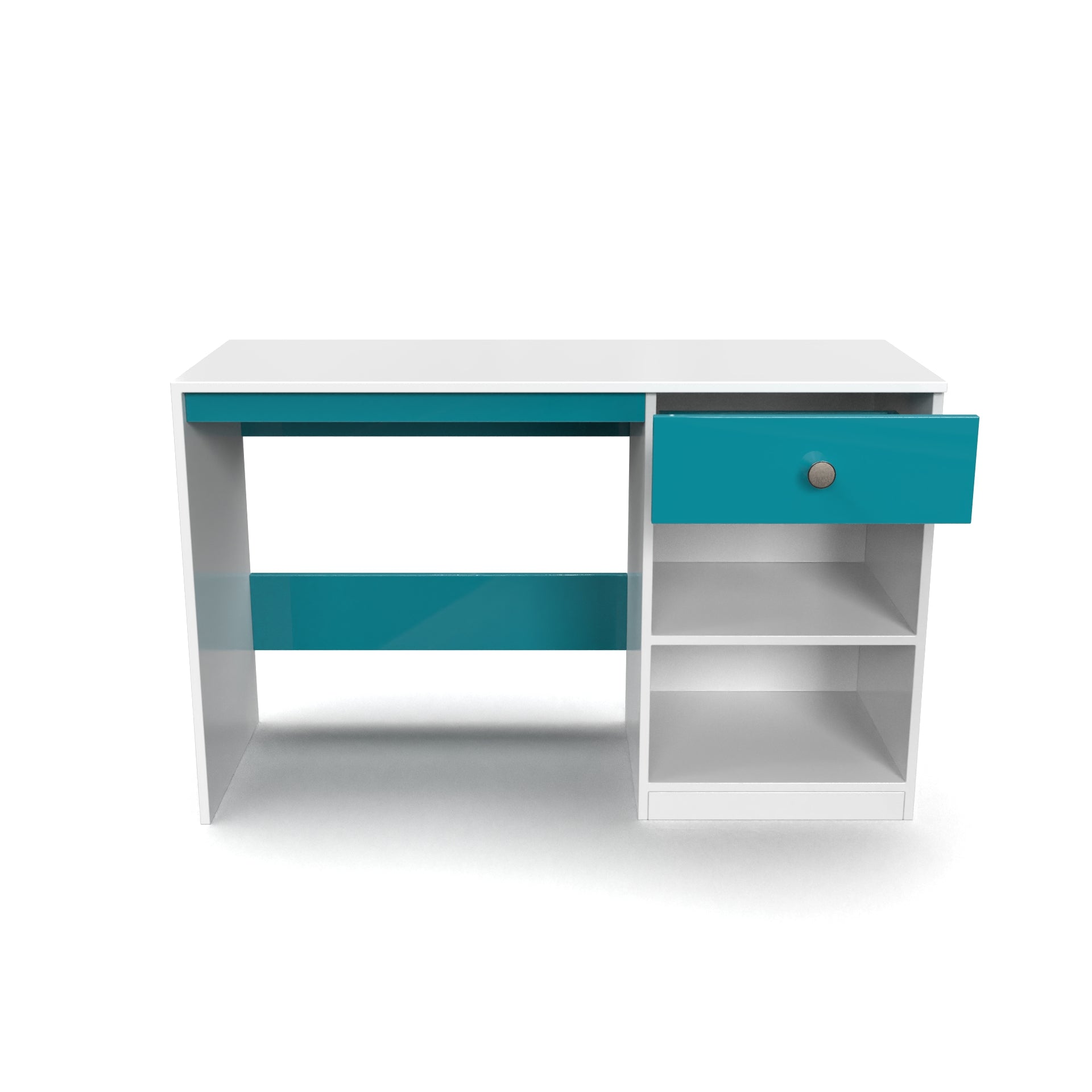 Sulivan Study Table - Caribe and Frosty White - Neehv Home