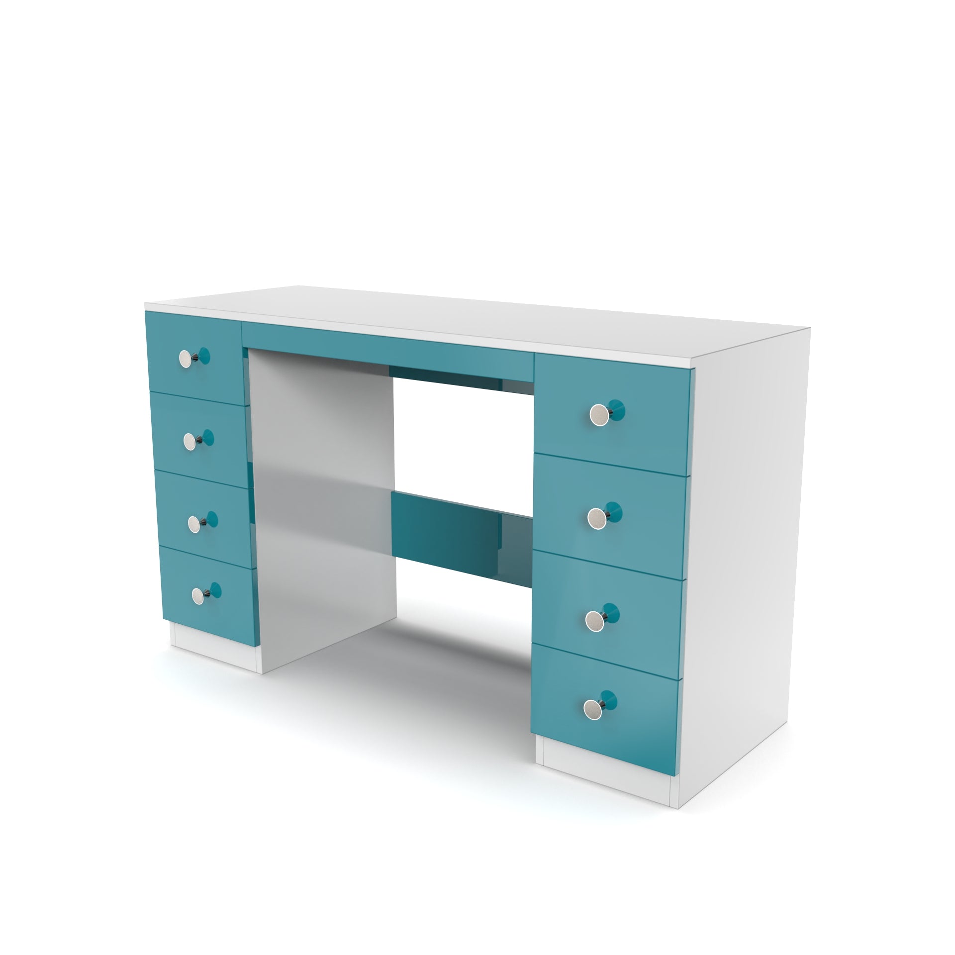 Anderson Study Table - Caribe and Frosty White - Neehv Home