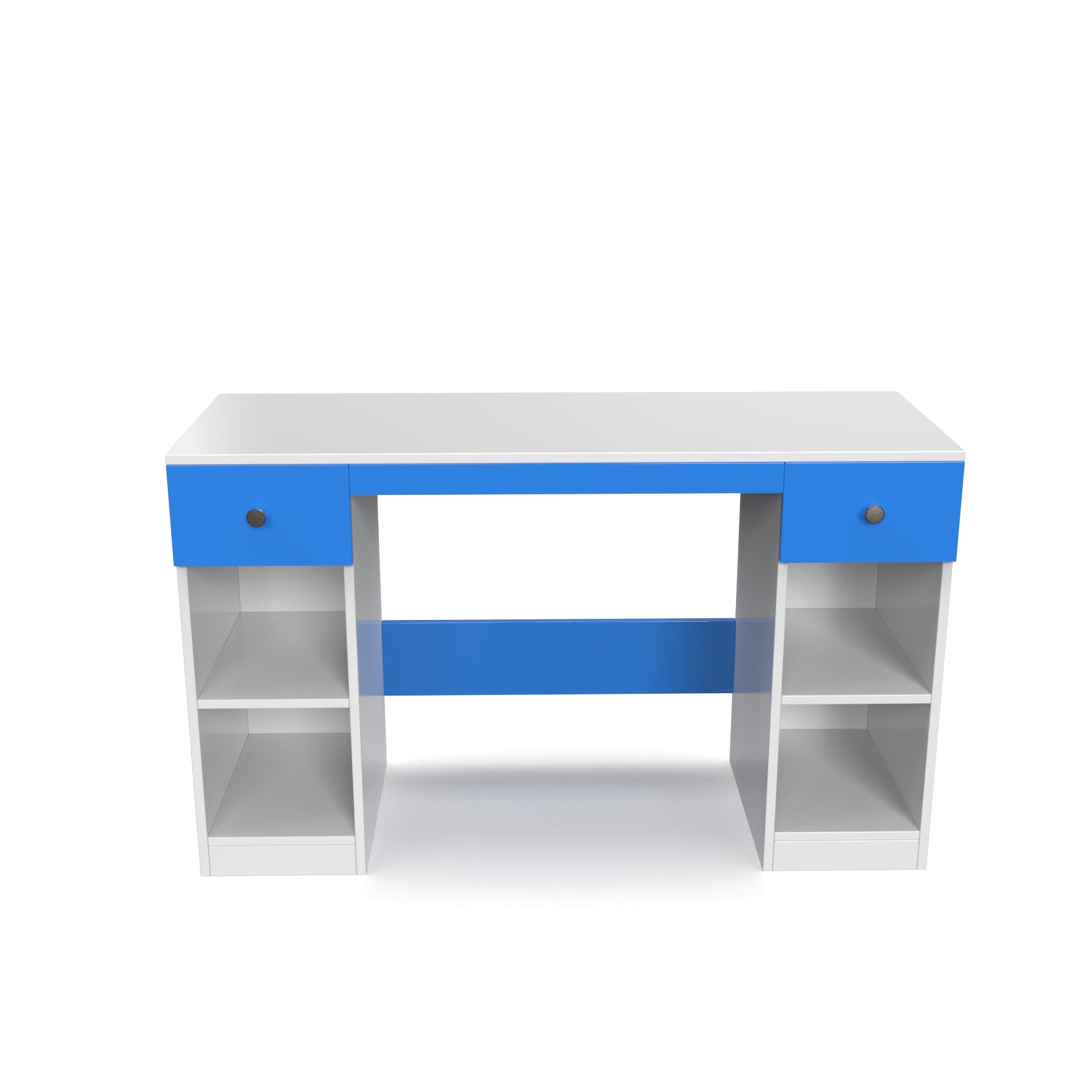 Fortuna Study Table - HongKong Blue and Frosty White - Neehv Home