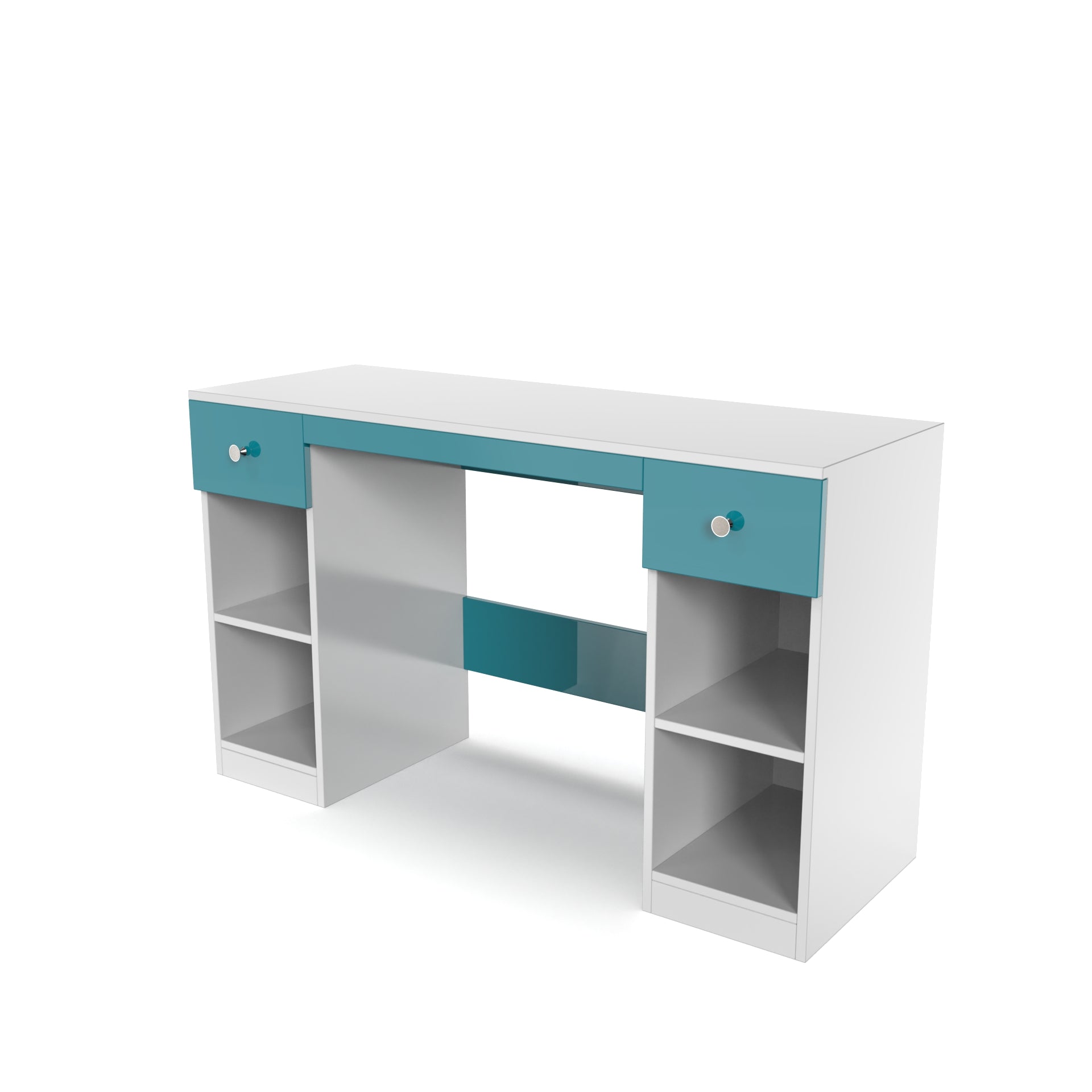 Fortuna Study Table - Caribe and Frosty White - Neehv Home