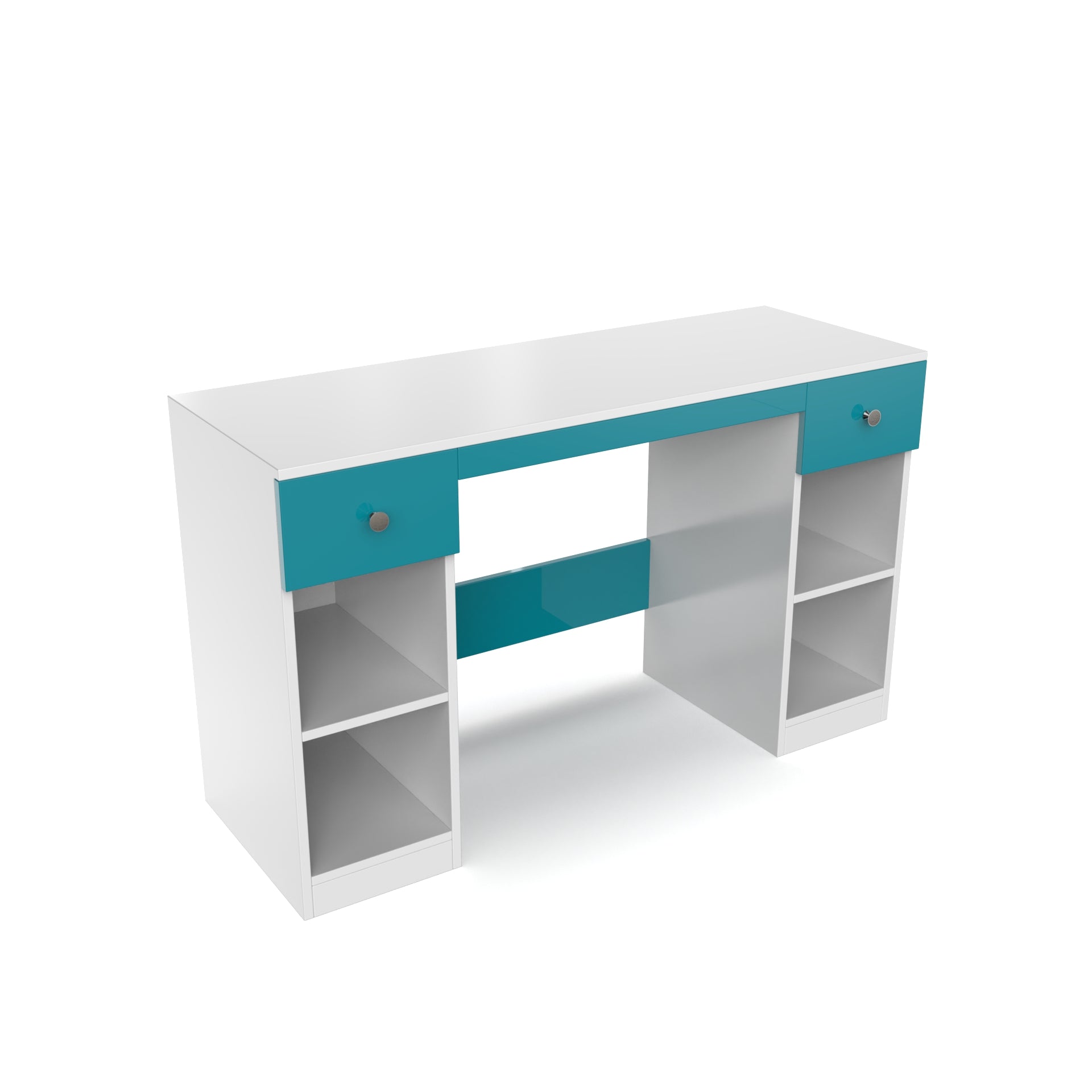 Fortuna Study Table - Caribe and Frosty White - Neehv Home