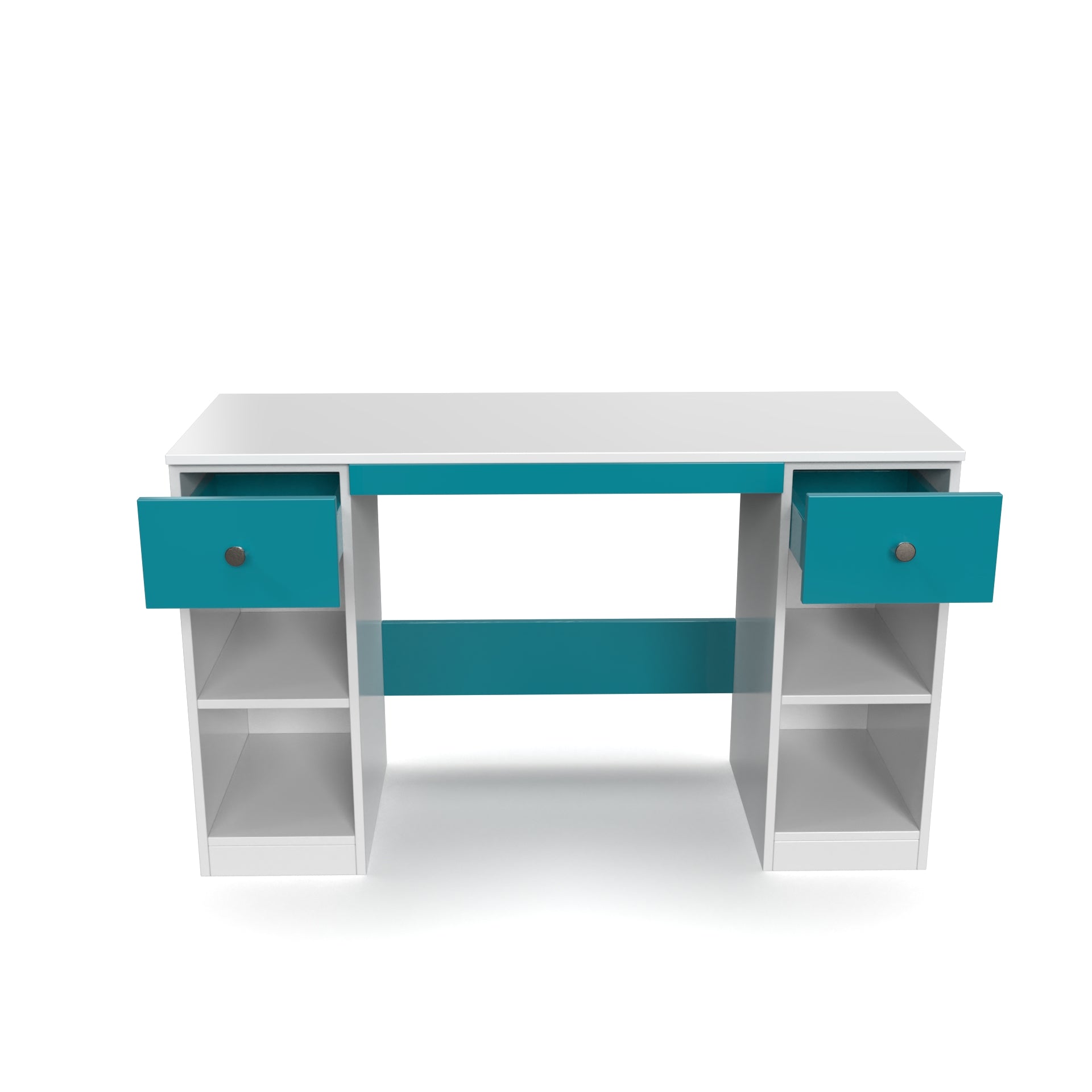 Fortuna Study Table - Caribe and Frosty White - Neehv Home