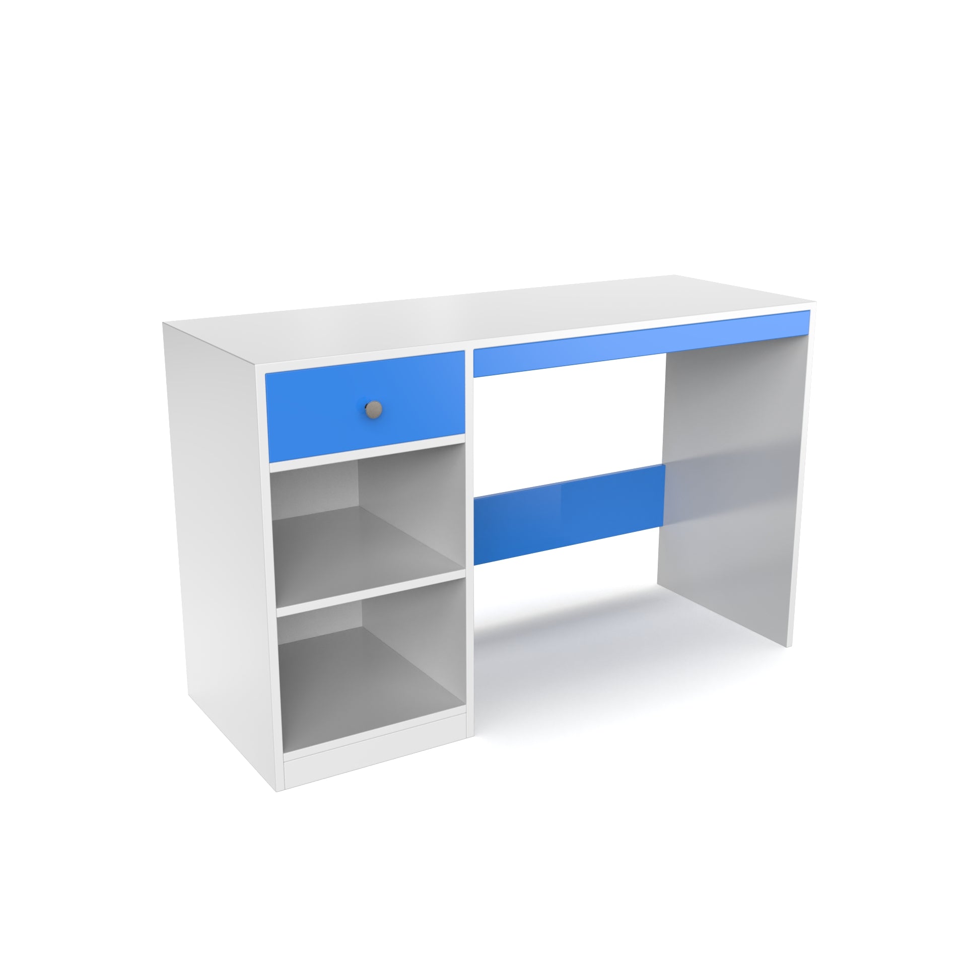 Reed Study Table - HongKong Blue and Frosty White - Neehv Home