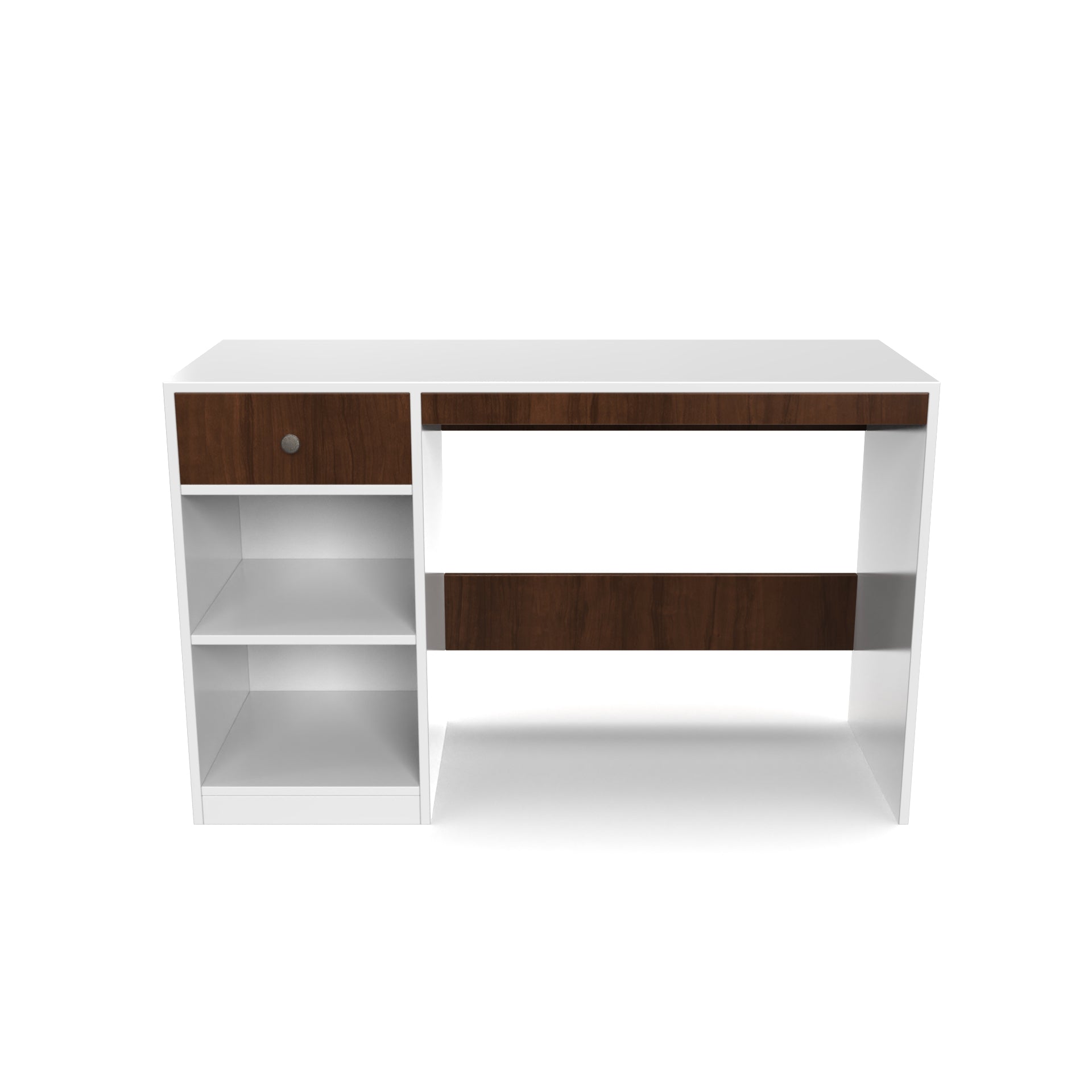 Reed Study Table - Frosty White and Brazilian Walnut - Neehv Home