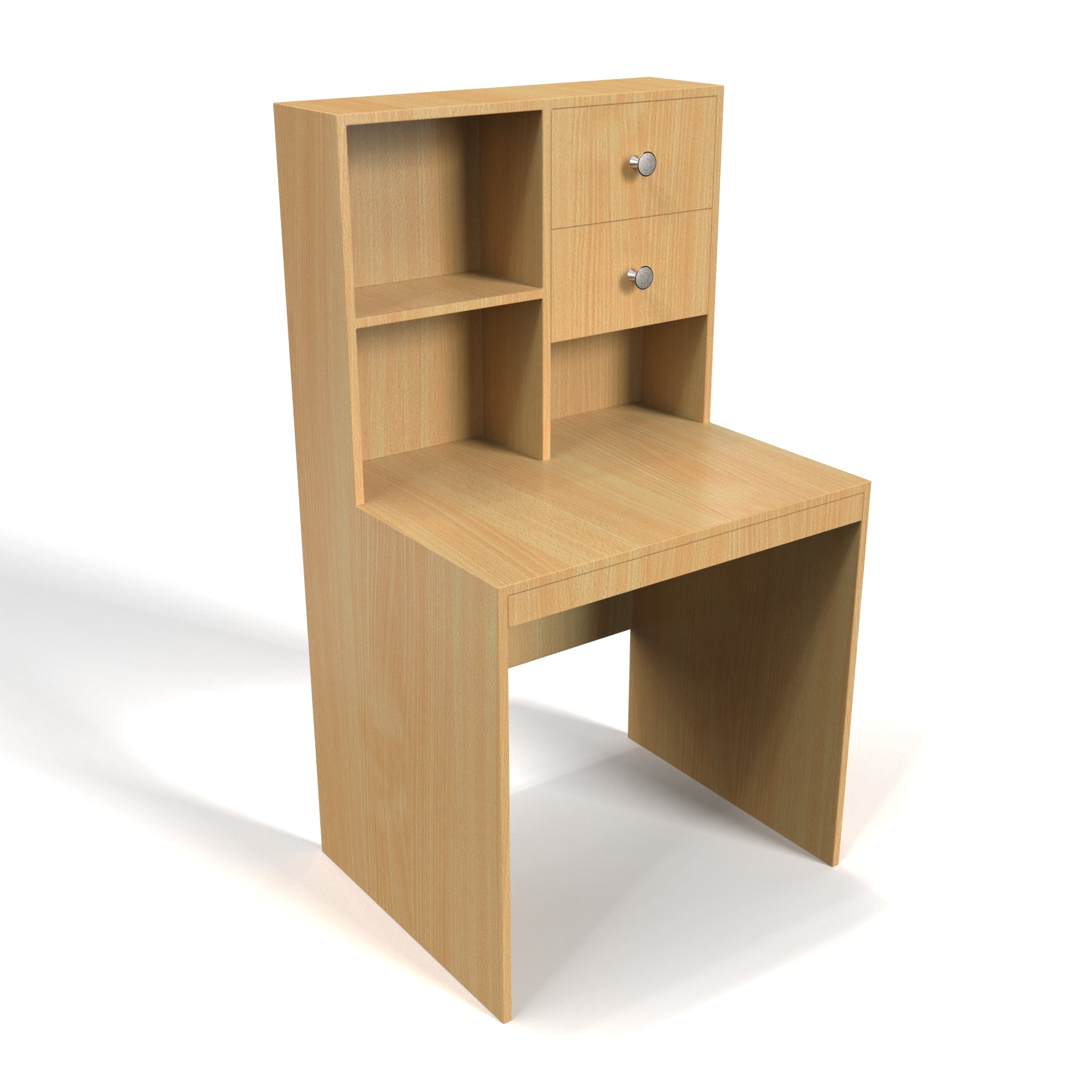 Allen Study Table with Storage - Bavarian Beech - Neehv Home