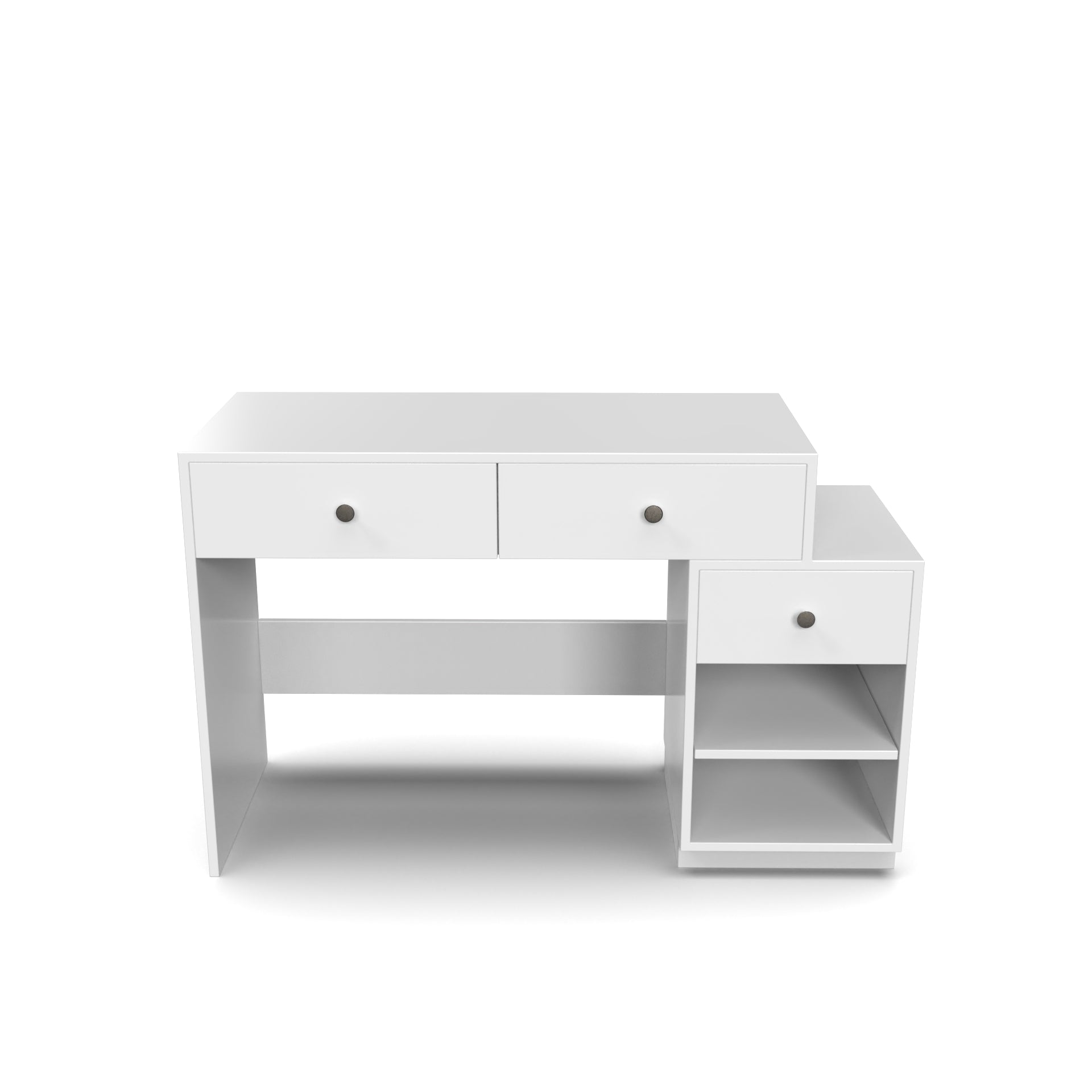 Victor Study Table with Drawers and Storage - Frosty White - Neehv Home