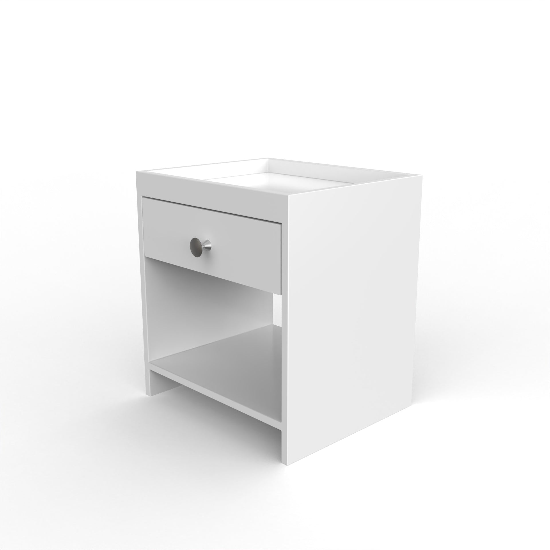 Aiden Side Table with Drawer  - Frosty White - Neehv Home