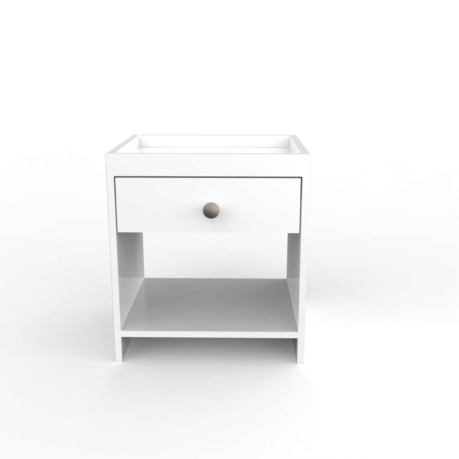 Aiden Side Table with Drawer  - Frosty White - Neehv Home