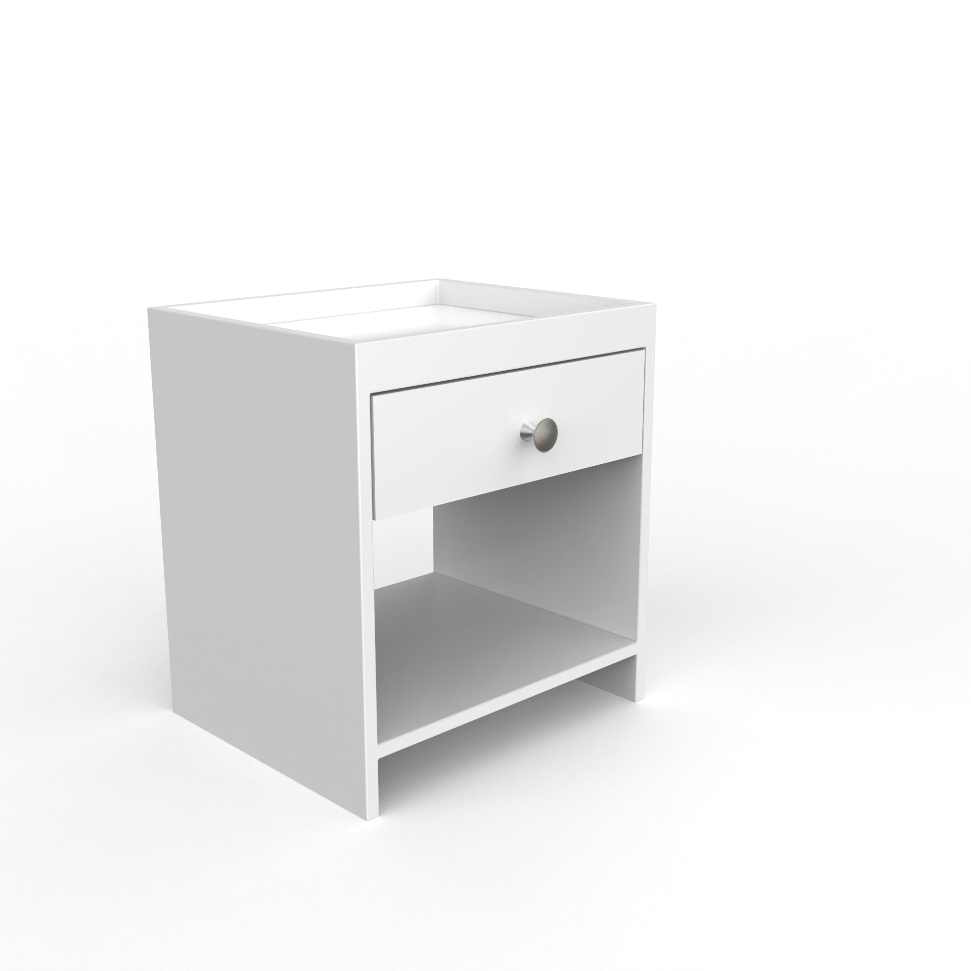 Aiden Side Table with Drawer  - Frosty White - Neehv Home