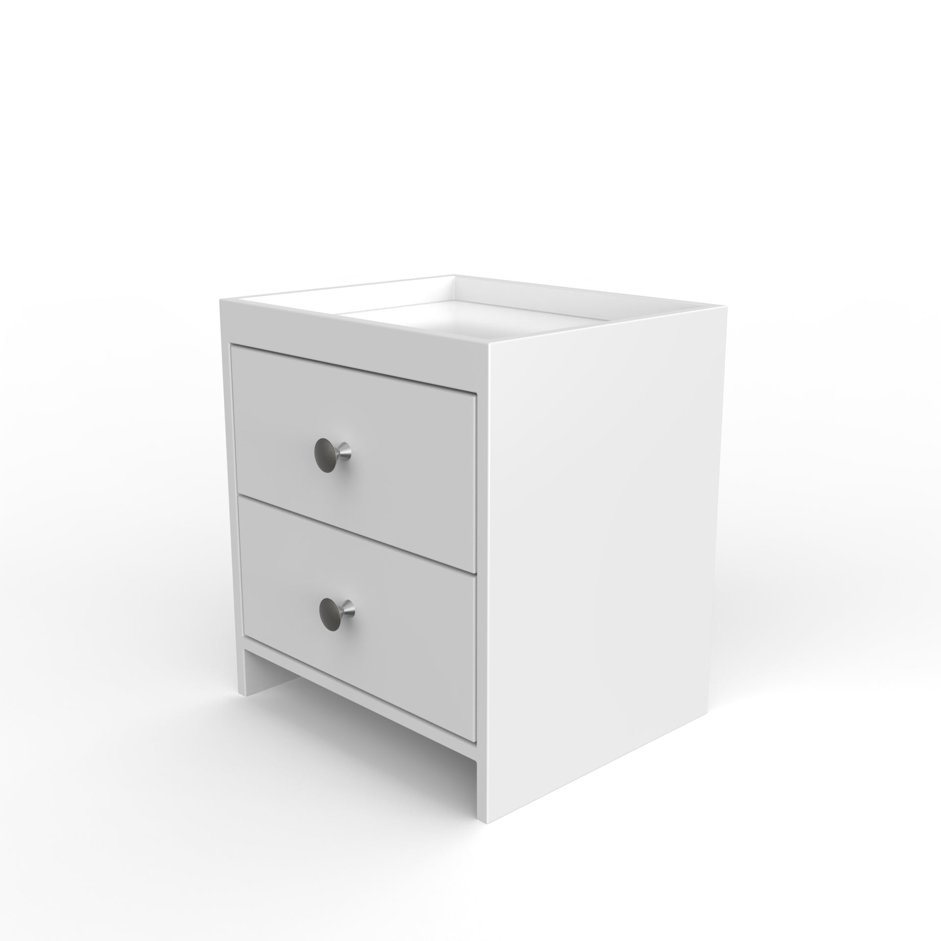 Sinclair Side Table with Drawer - Frosty White - Neehv Home