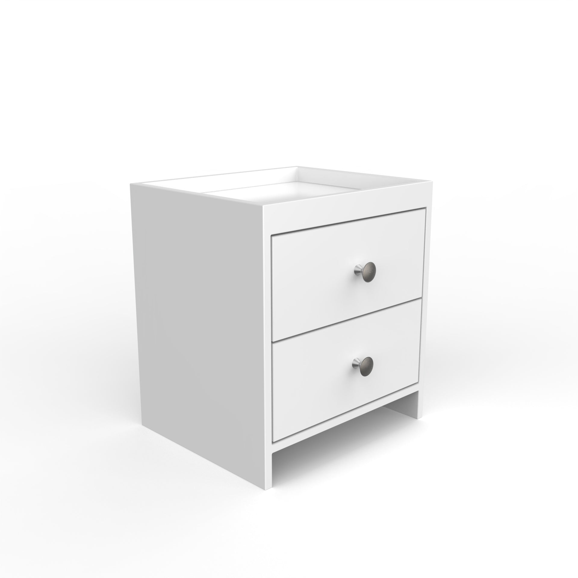 Sinclair Side Table with Drawer - Frosty White - Neehv Home