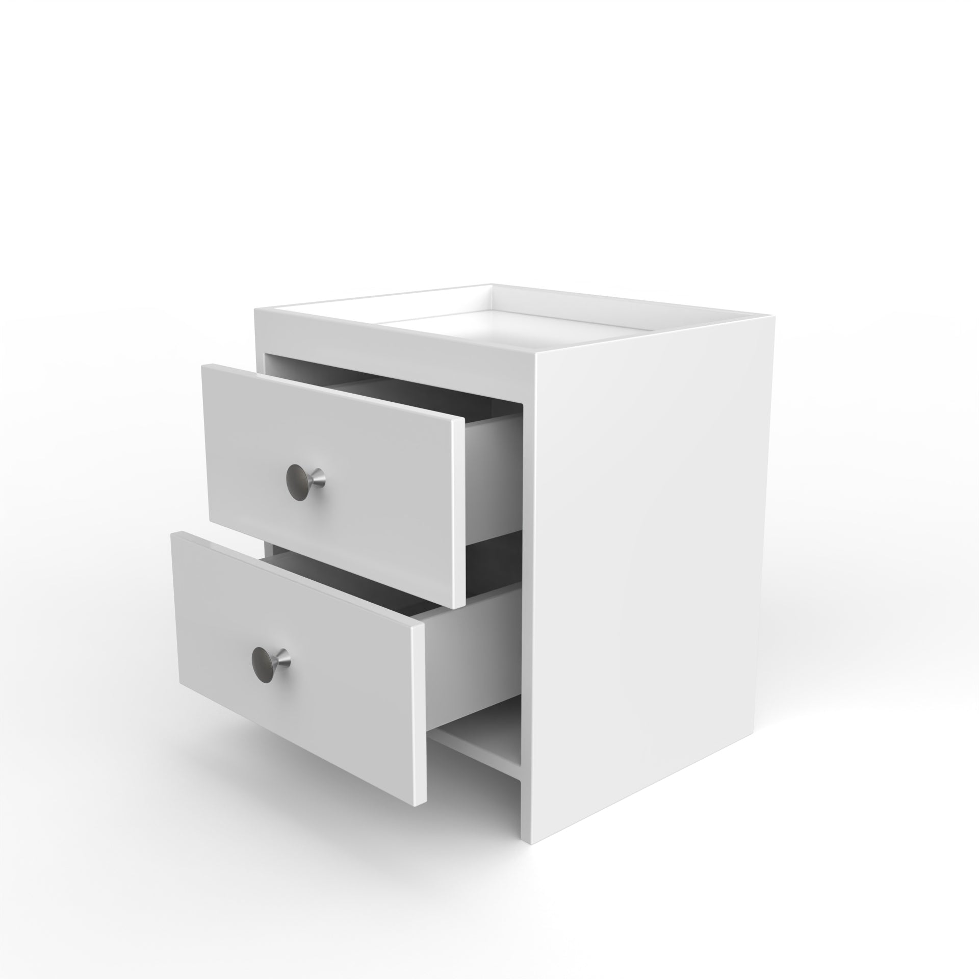 Sinclair Side Table with Drawer - Frosty White - Neehv Home