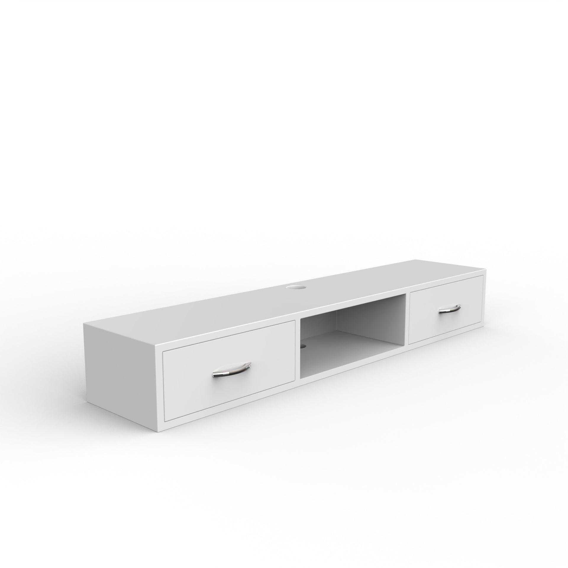 Jade TV Unit Wall-Mounted - Frosty White - Neehv Home