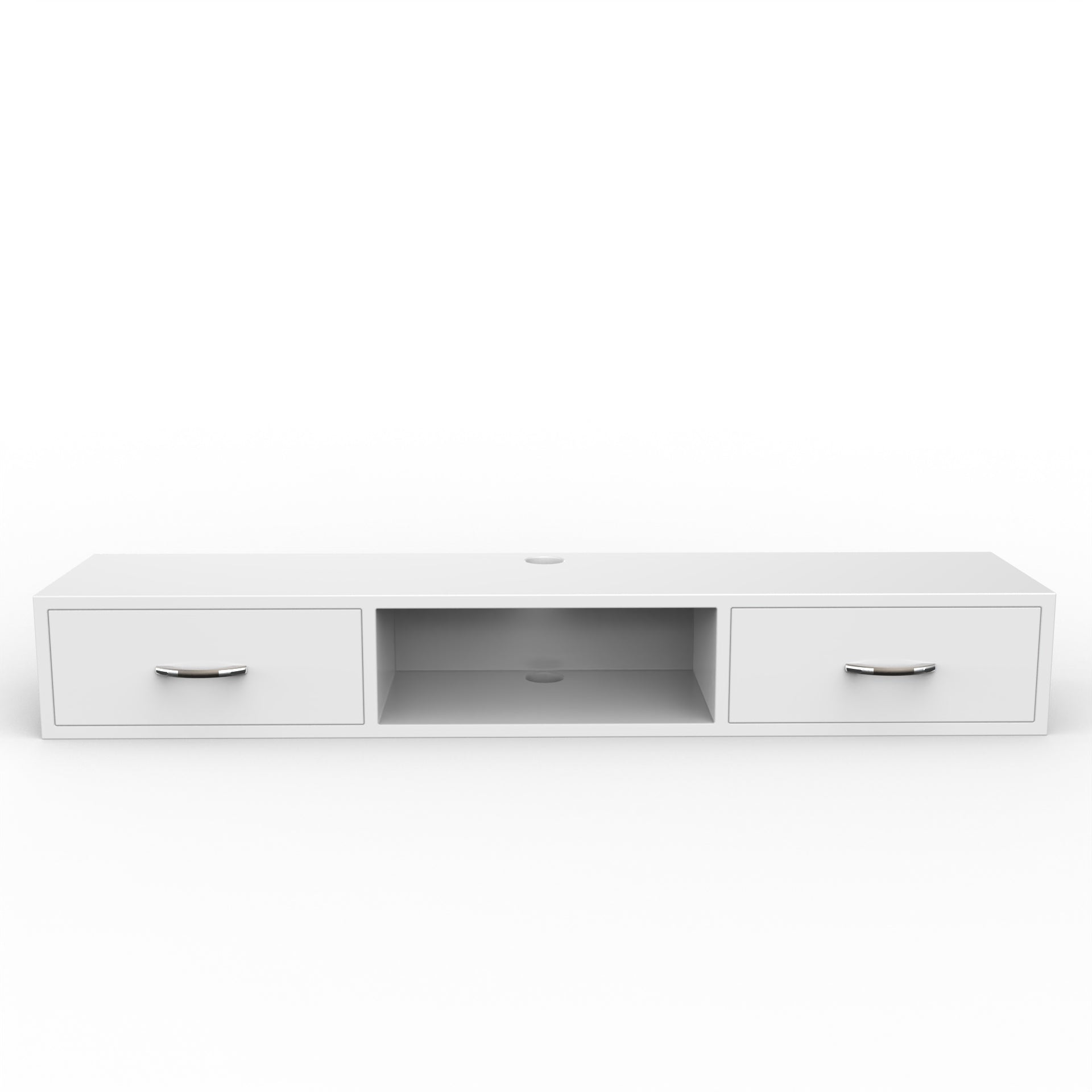 Jade TV Unit Wall-Mounted - Frosty White - Neehv Home