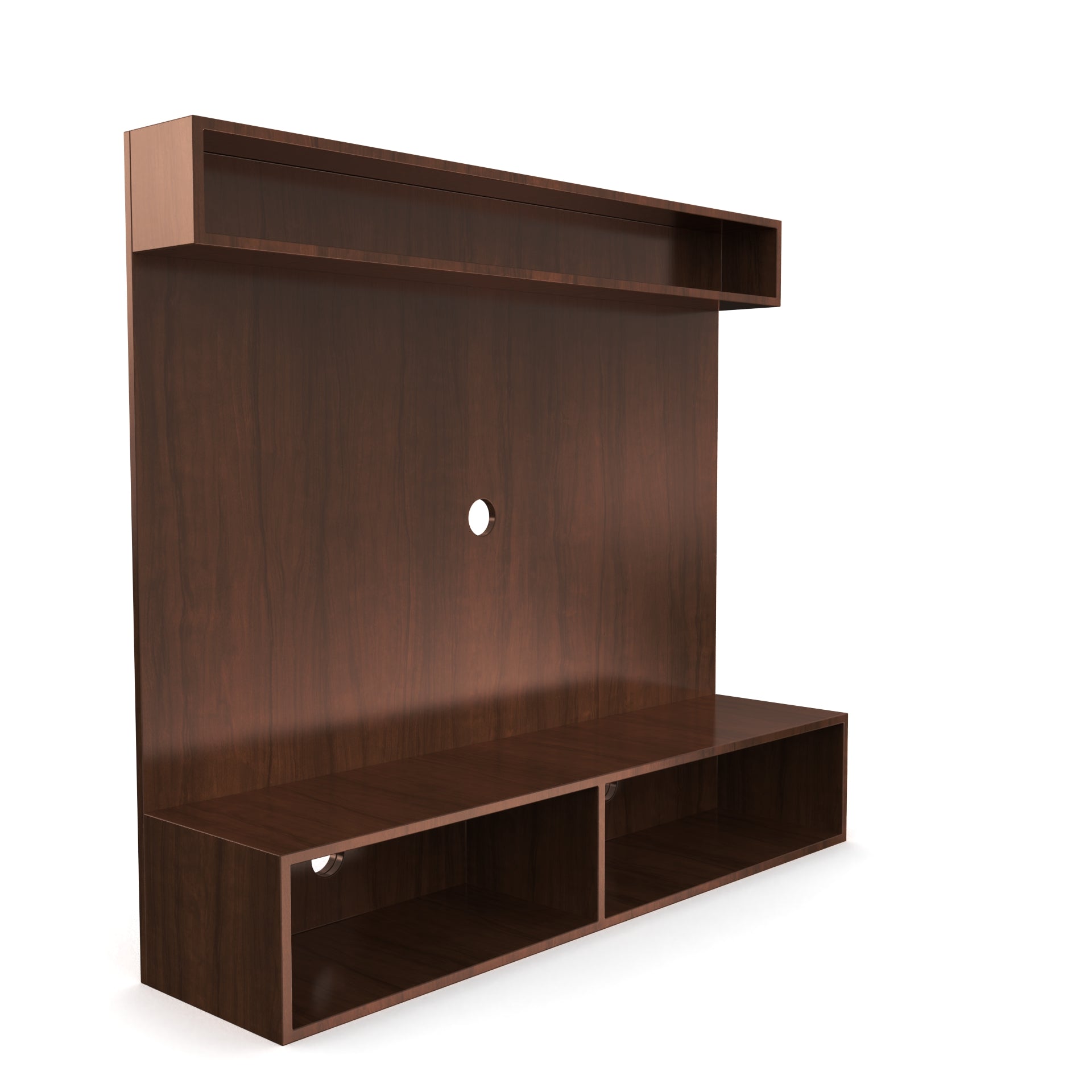 Crystal Wall TV Unit - Brazilian Walnut - Neehv Home