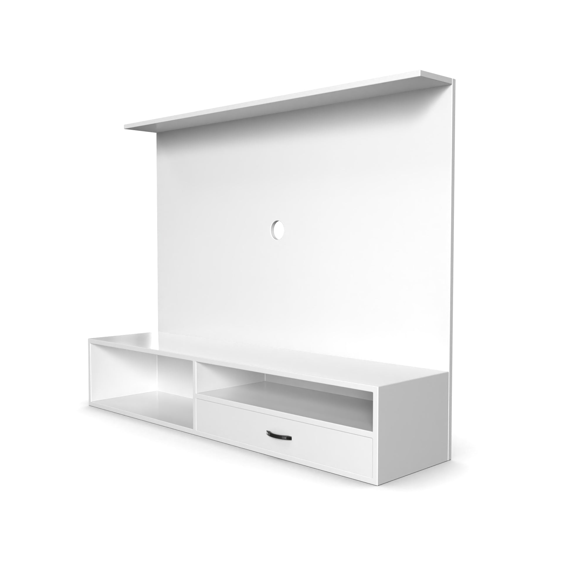 Diamond Wall-Mounted TV Unit - Frosty White - Neehv Home