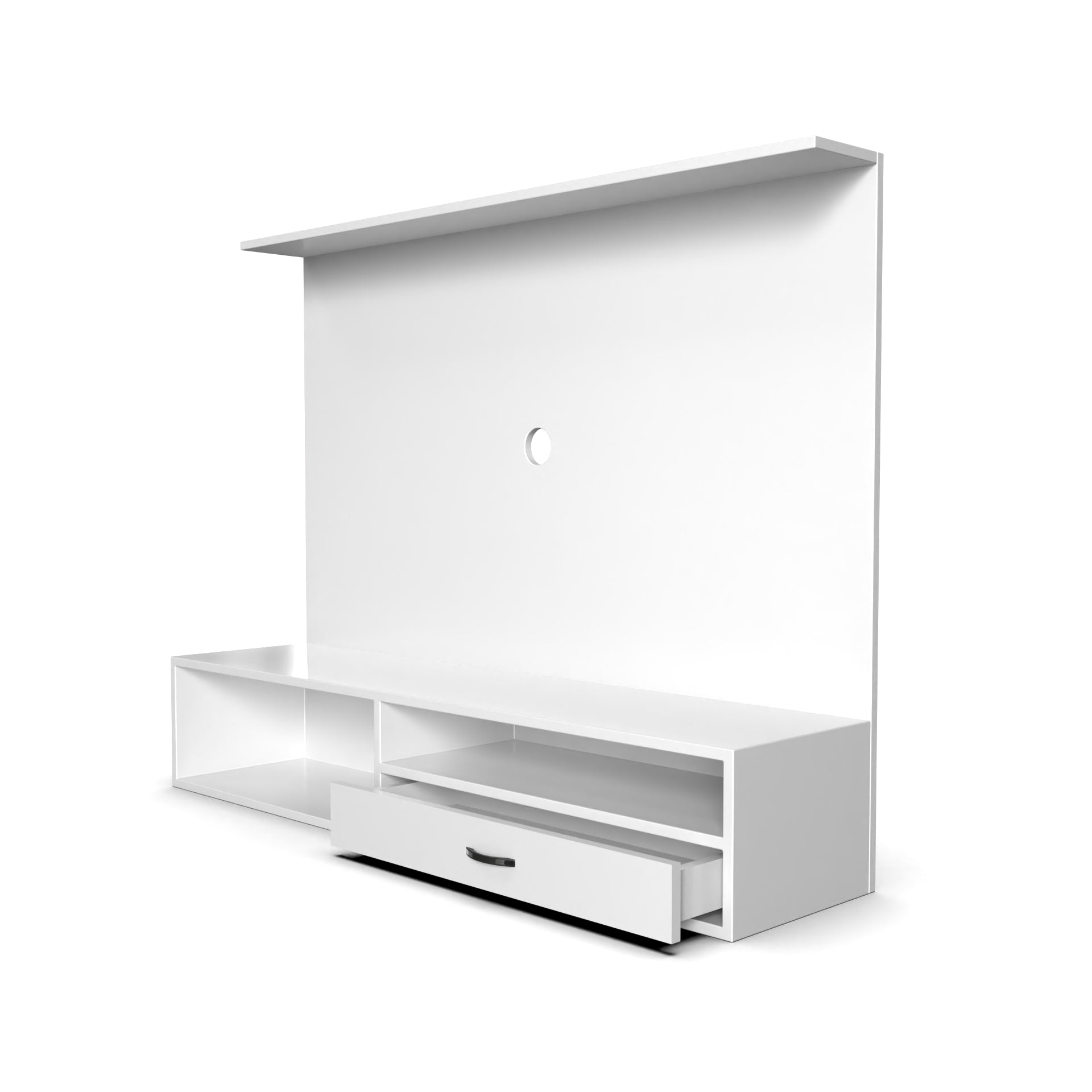 Diamond Wall-Mounted TV Unit - Frosty White - Neehv Home