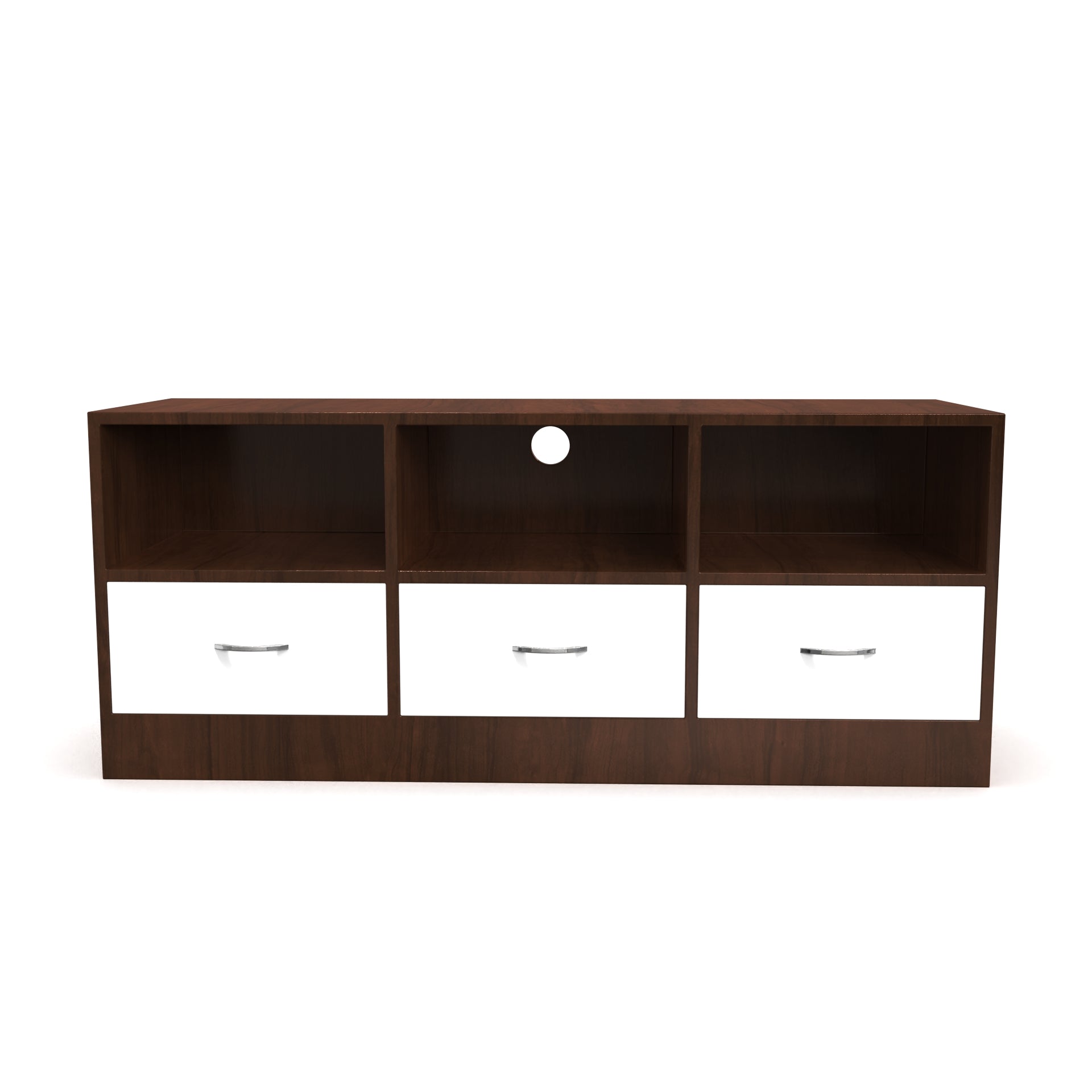 Radiance TV Unit - Brazilian Walnut and Frosty White - Neehv Home