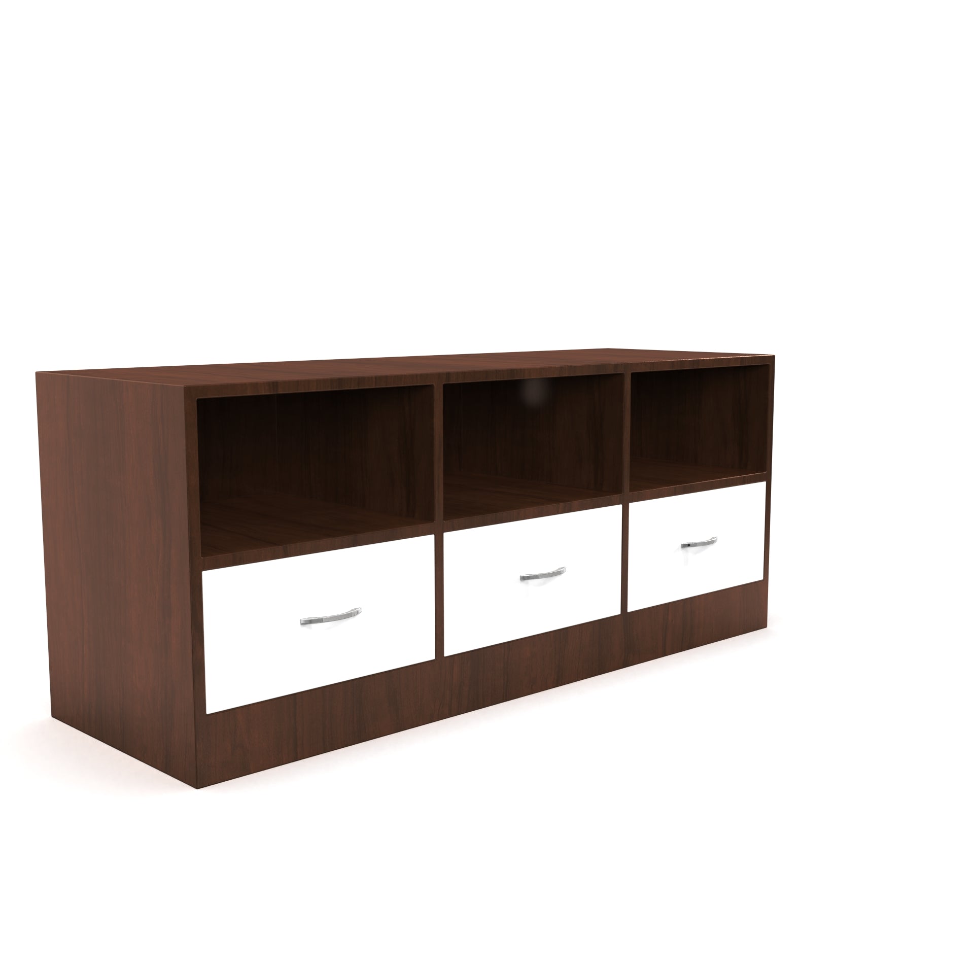 Radiance TV Unit - Brazilian Walnut and Frosty White - Neehv Home