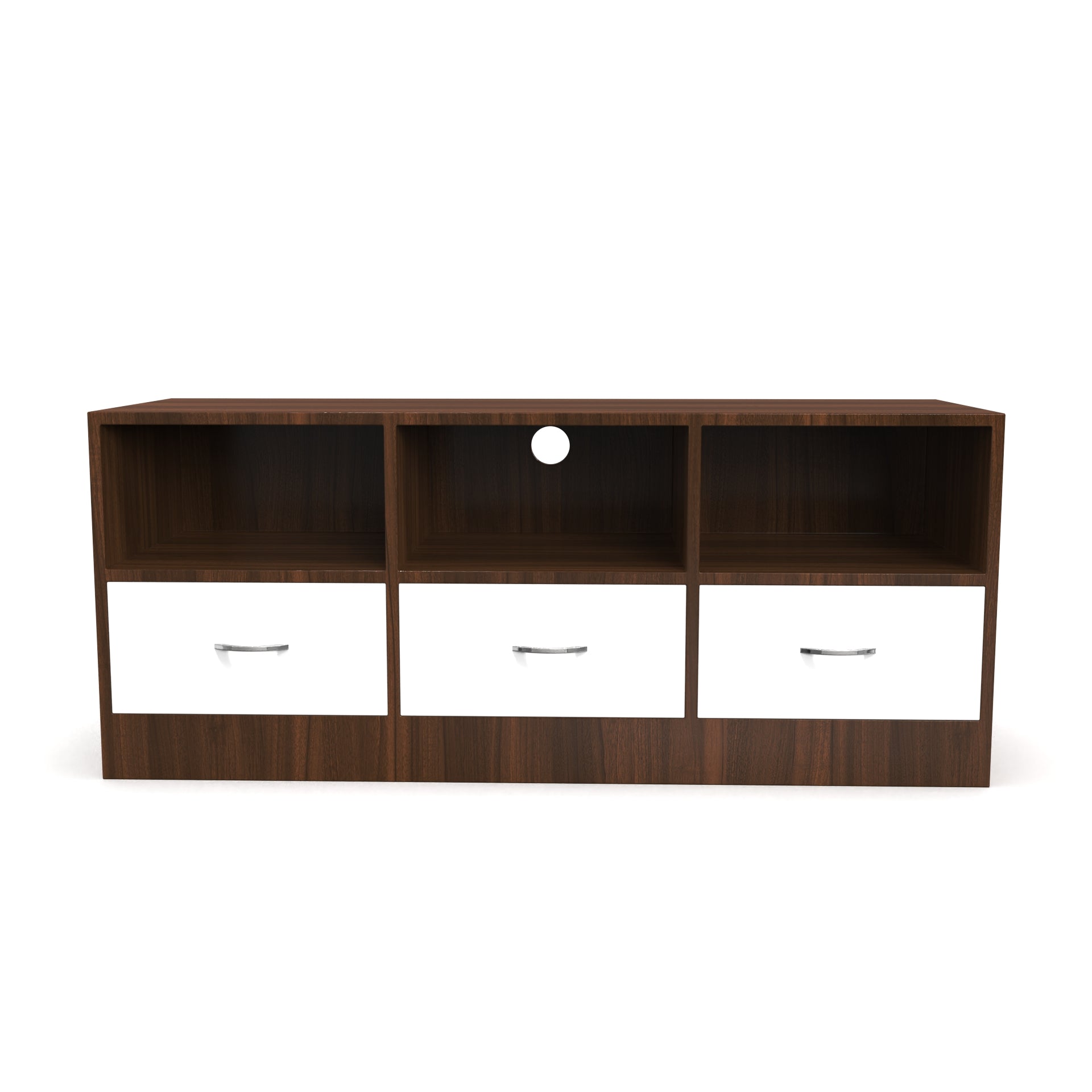 Radiance TV Unit - Classic Walnut and Frosty White - Neehv Home