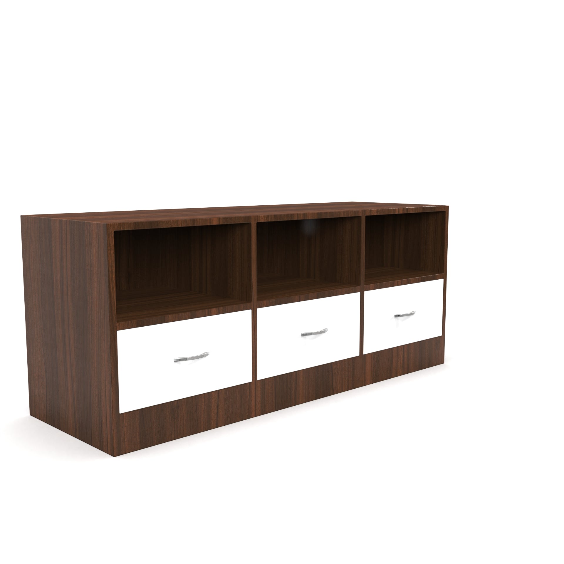 Radiance TV Unit - Classic Walnut and Frosty White - Neehv Home