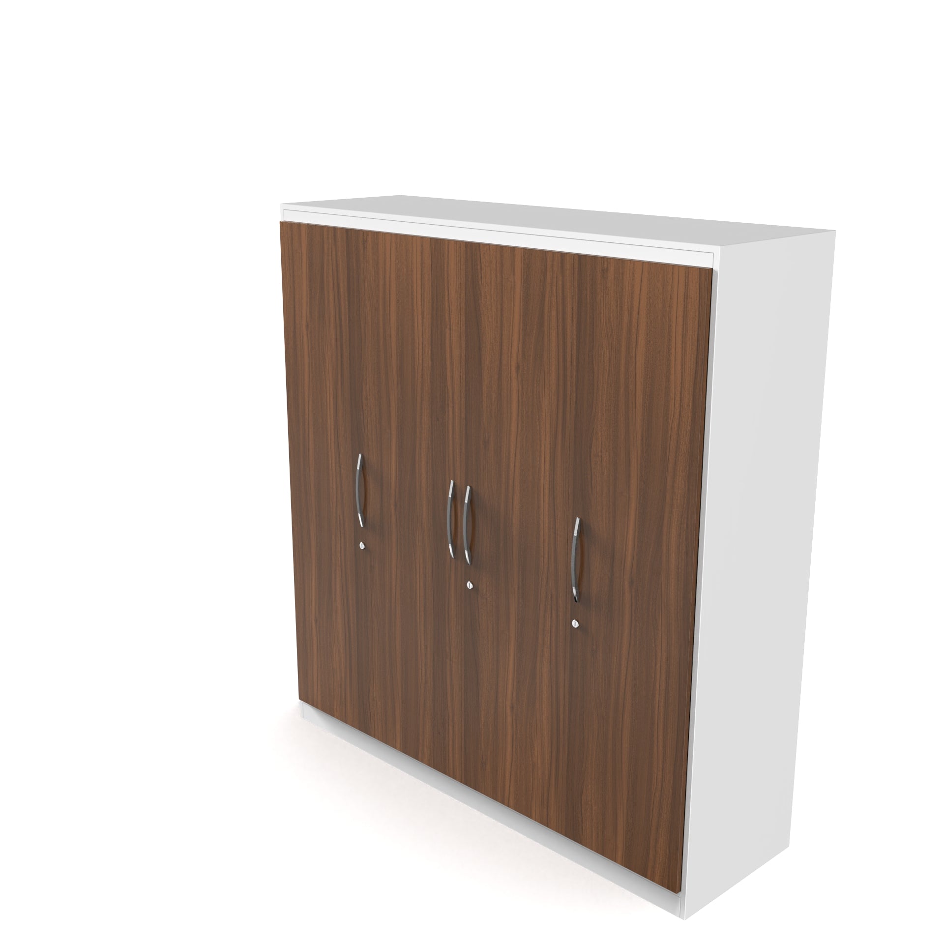 Granada 4 Door Wardrobe - Classic Walnut and Frosty white - Neehv Home