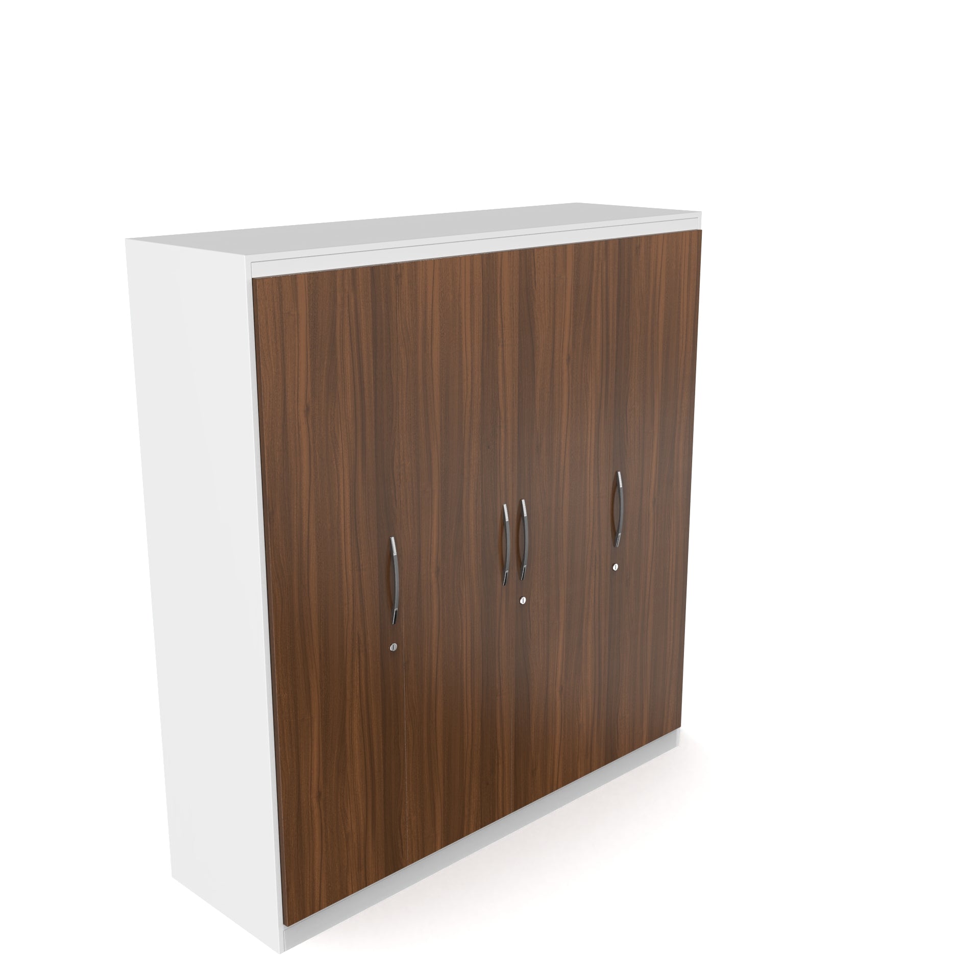 Granada 4 Door Wardrobe - Classic Walnut and Frosty white - Neehv Home