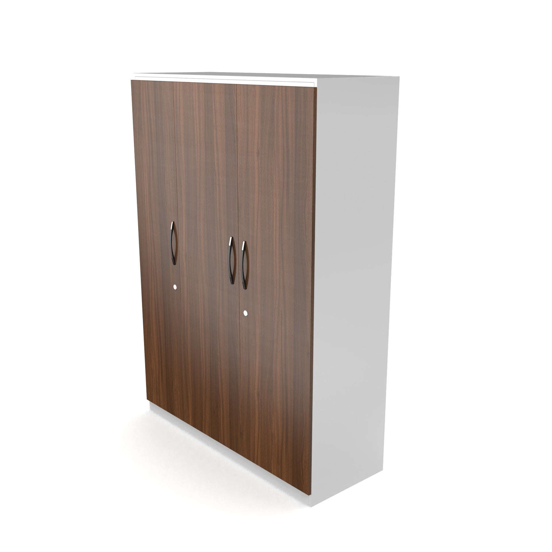 Elysium 3 Door Multi Utility Wardrobe - Classic Walnut and Frosty white - Neehv Home