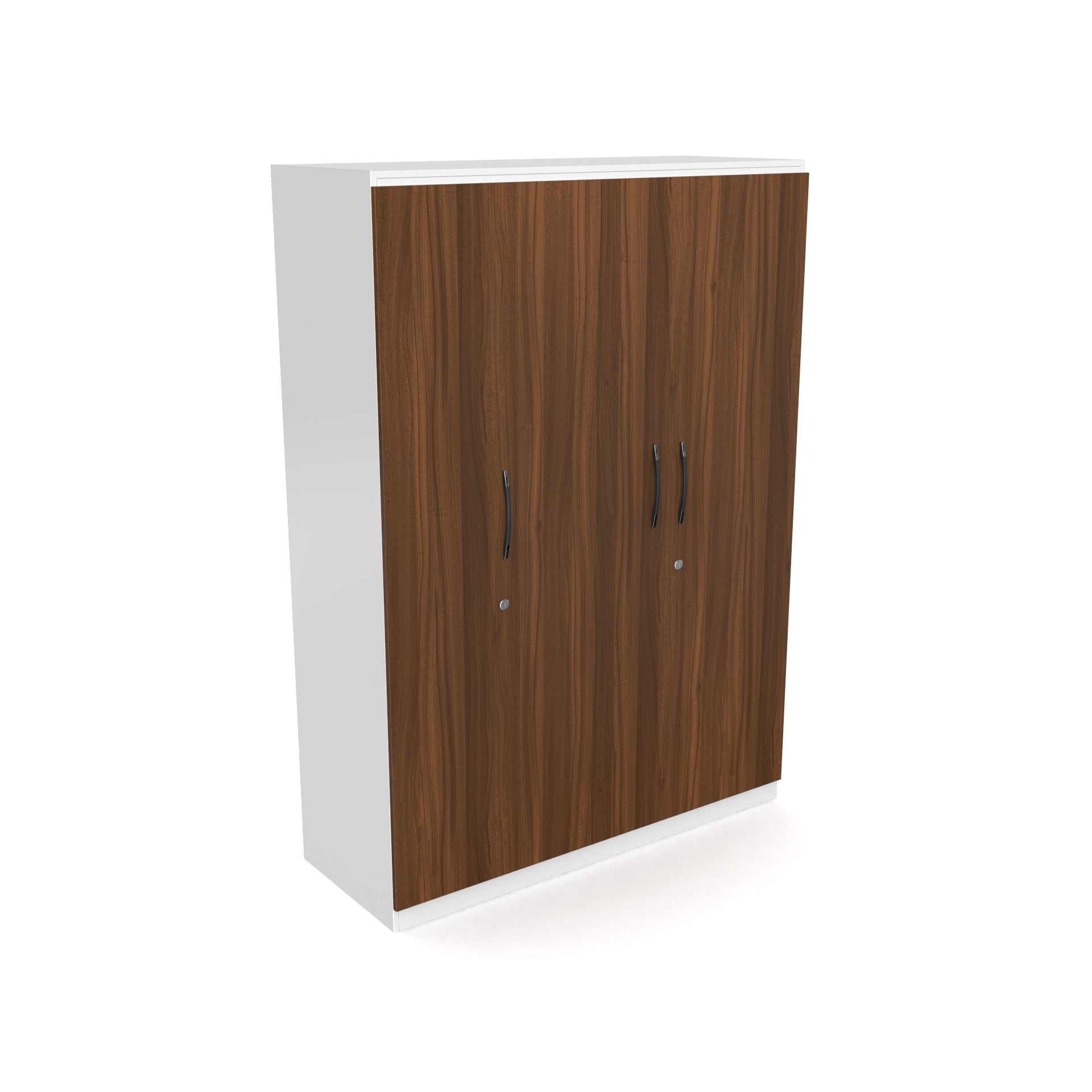 Elysium 3 Door Multi Utility Wardrobe - Classic Walnut and Frosty white - Neehv Home