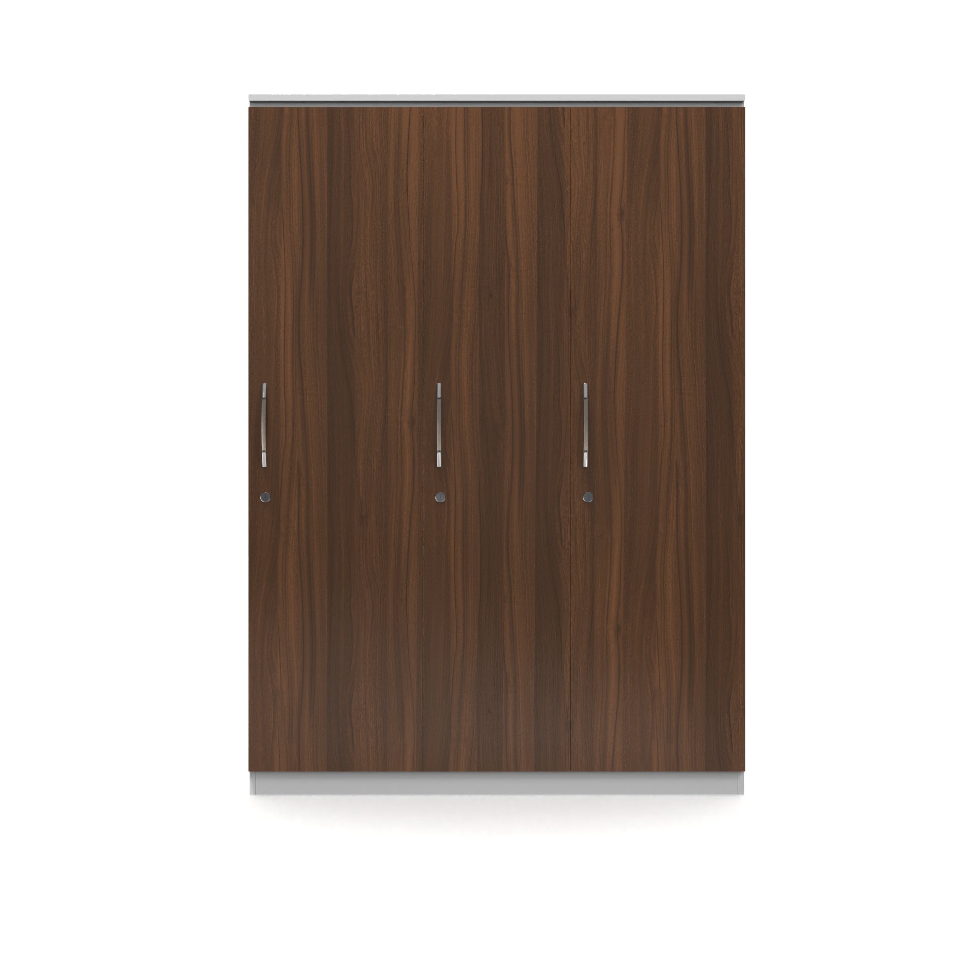 Pacifica 3 Door Wardrobe - Classic Walnut and Frosty white - Neehv Home