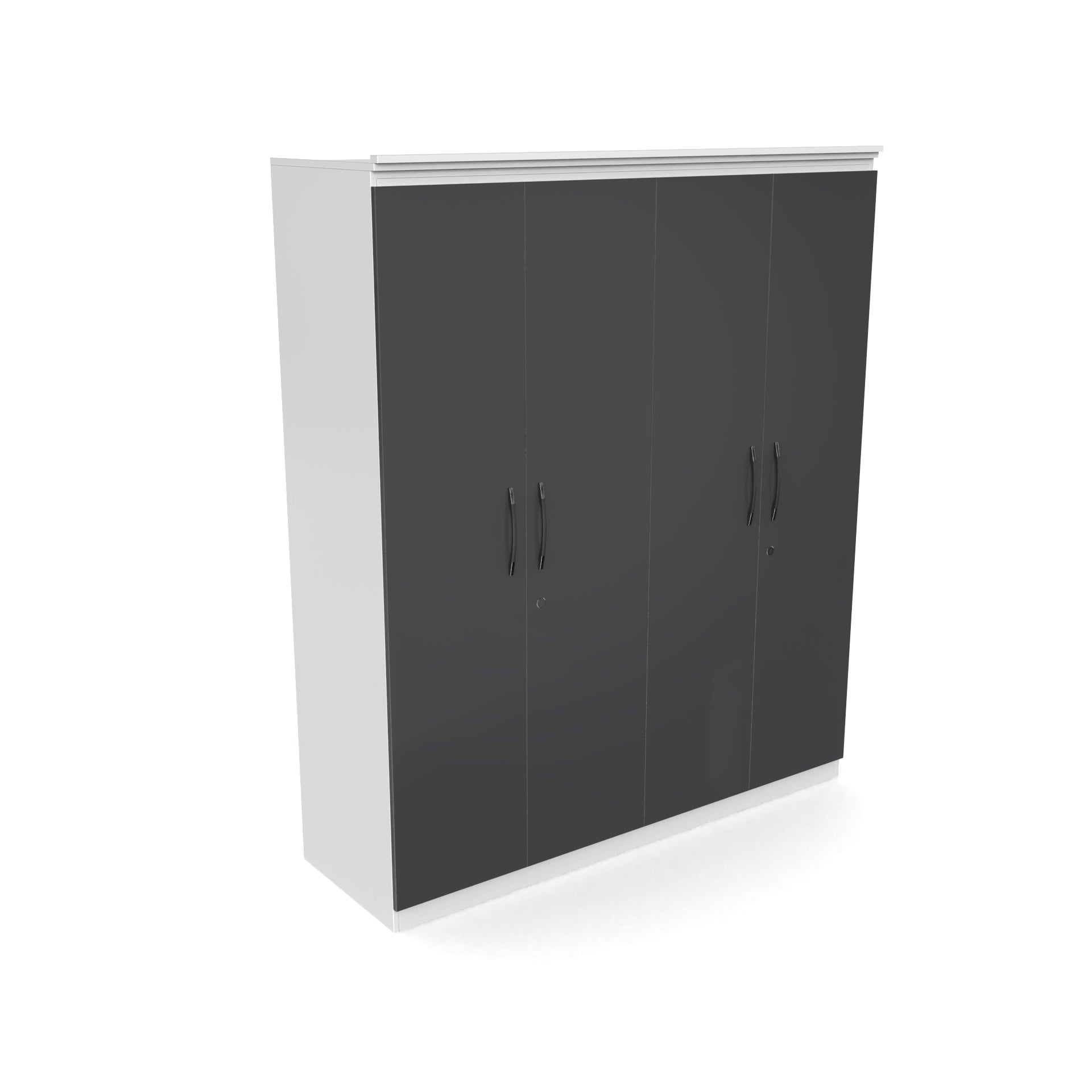 Oasis 4 Door Wardrobe - UV Slate grey and Frosty white - Neehv Home