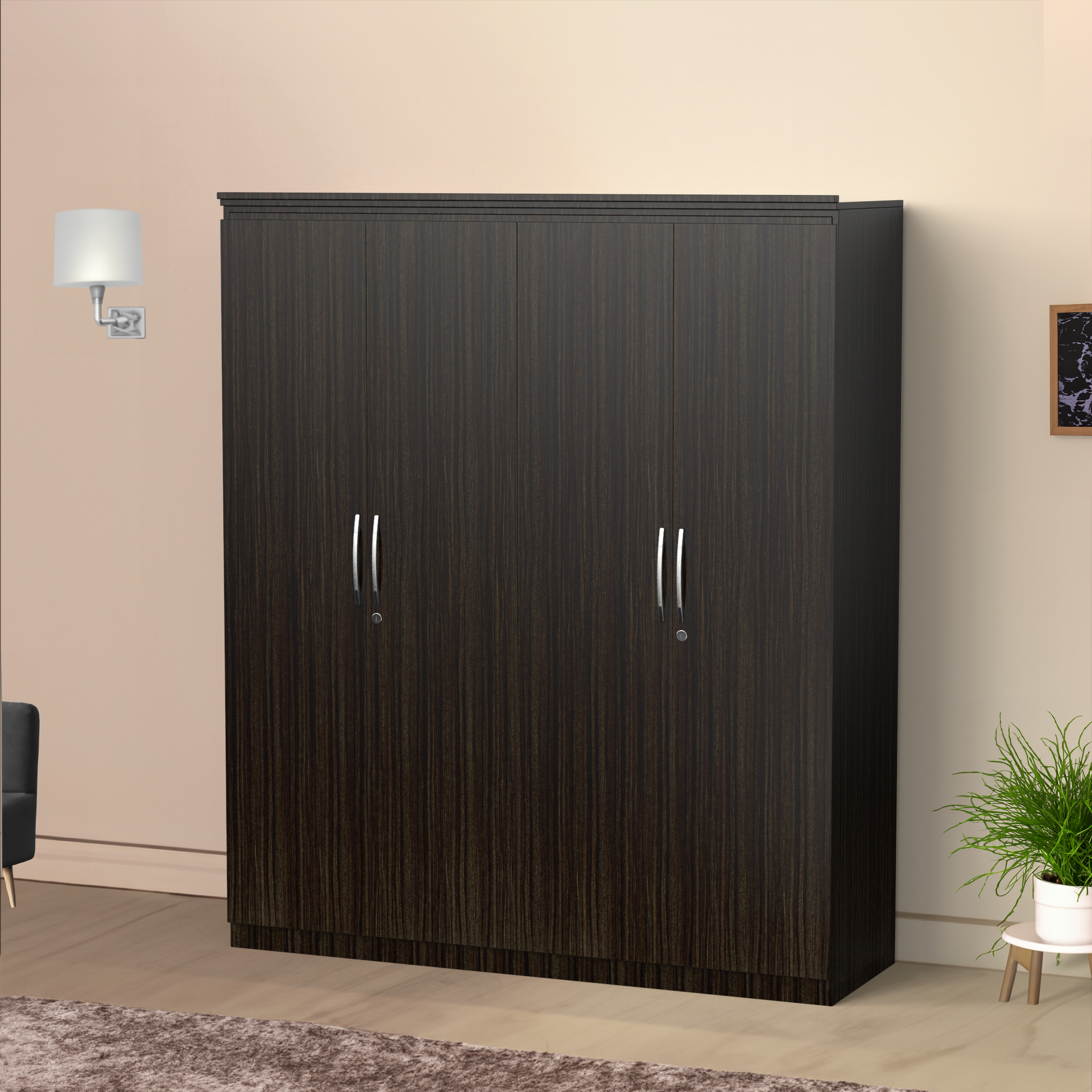 Oasis 4 Door Wardrobe - Thai teak - Neehv Home