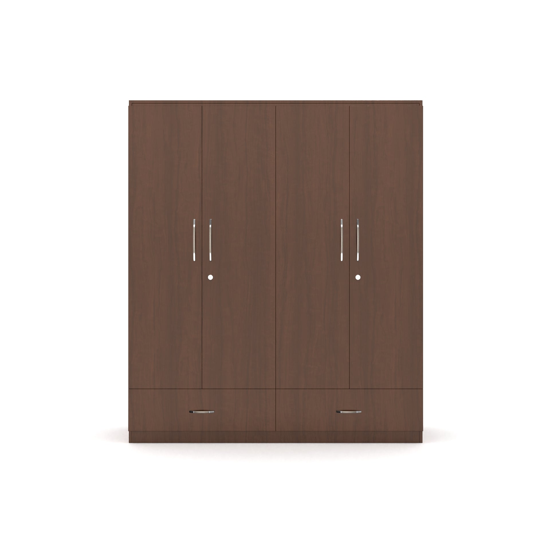 Astra 4 Door Wardrobe With Drawers - Brazilian walnut - Neehv Home