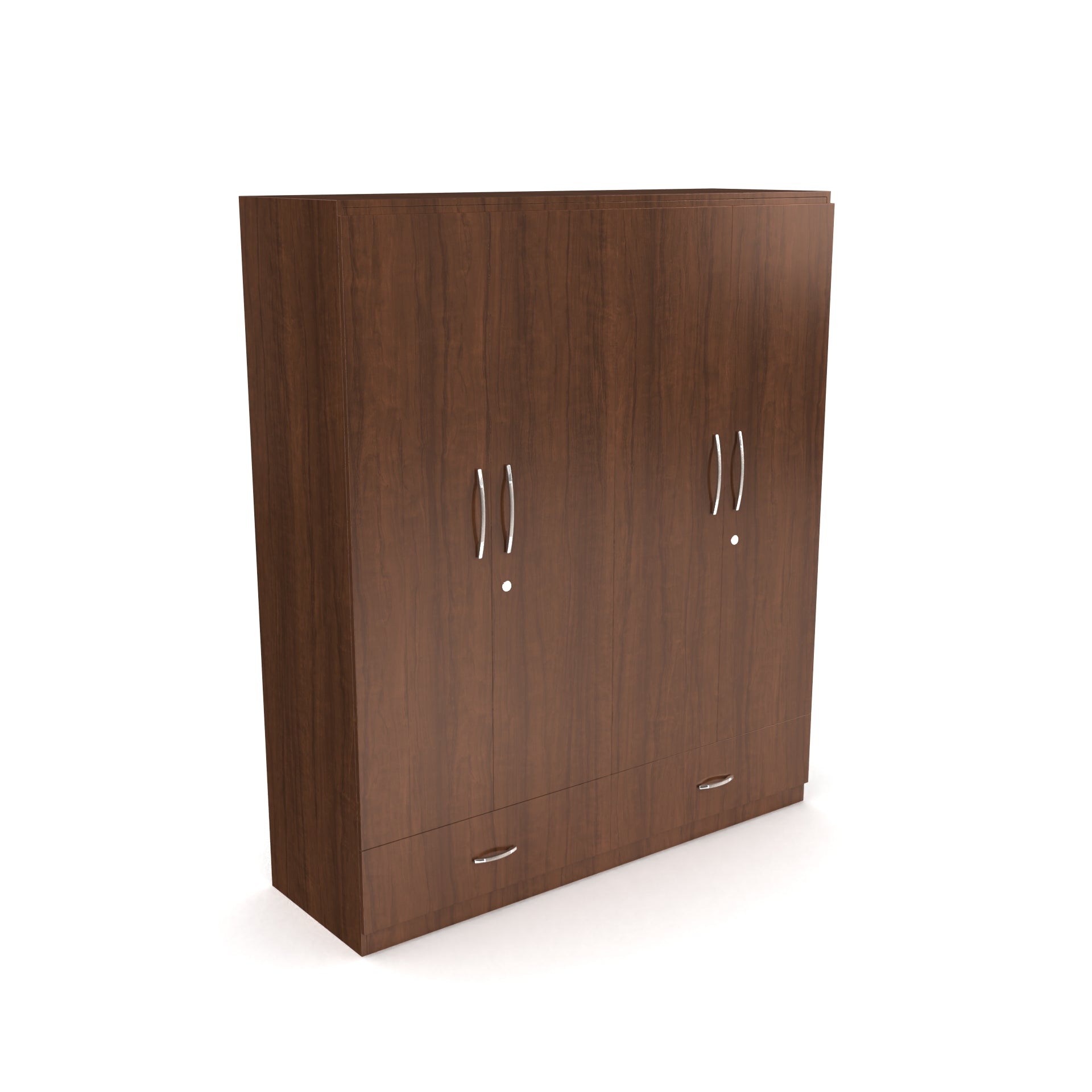 Astra 4 Door Wardrobe With Drawers - Brazilian walnut - Neehv Home