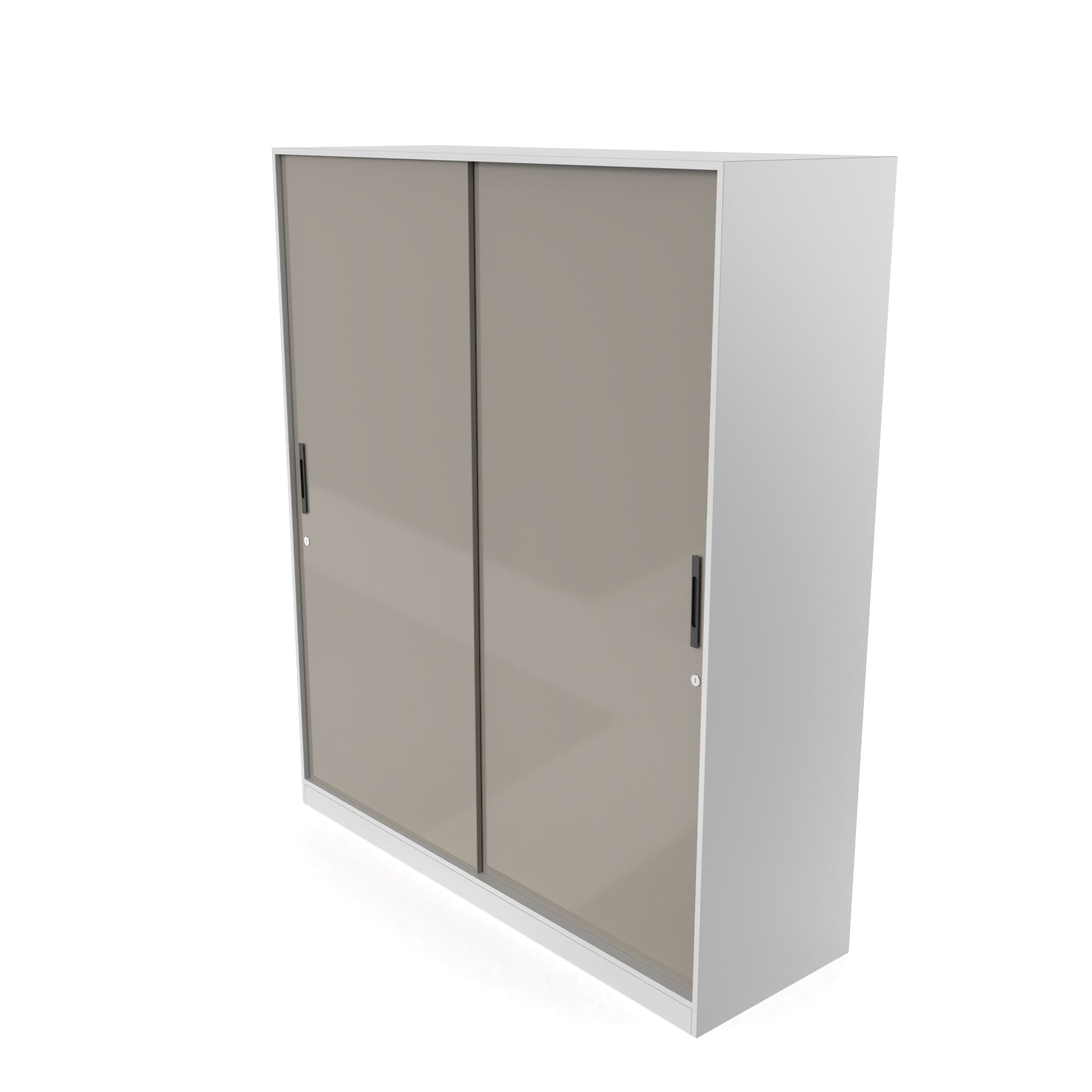 Santorini Sliding Door Wardrobe - UV Pebble Beach and Frosty white - Neehv Home