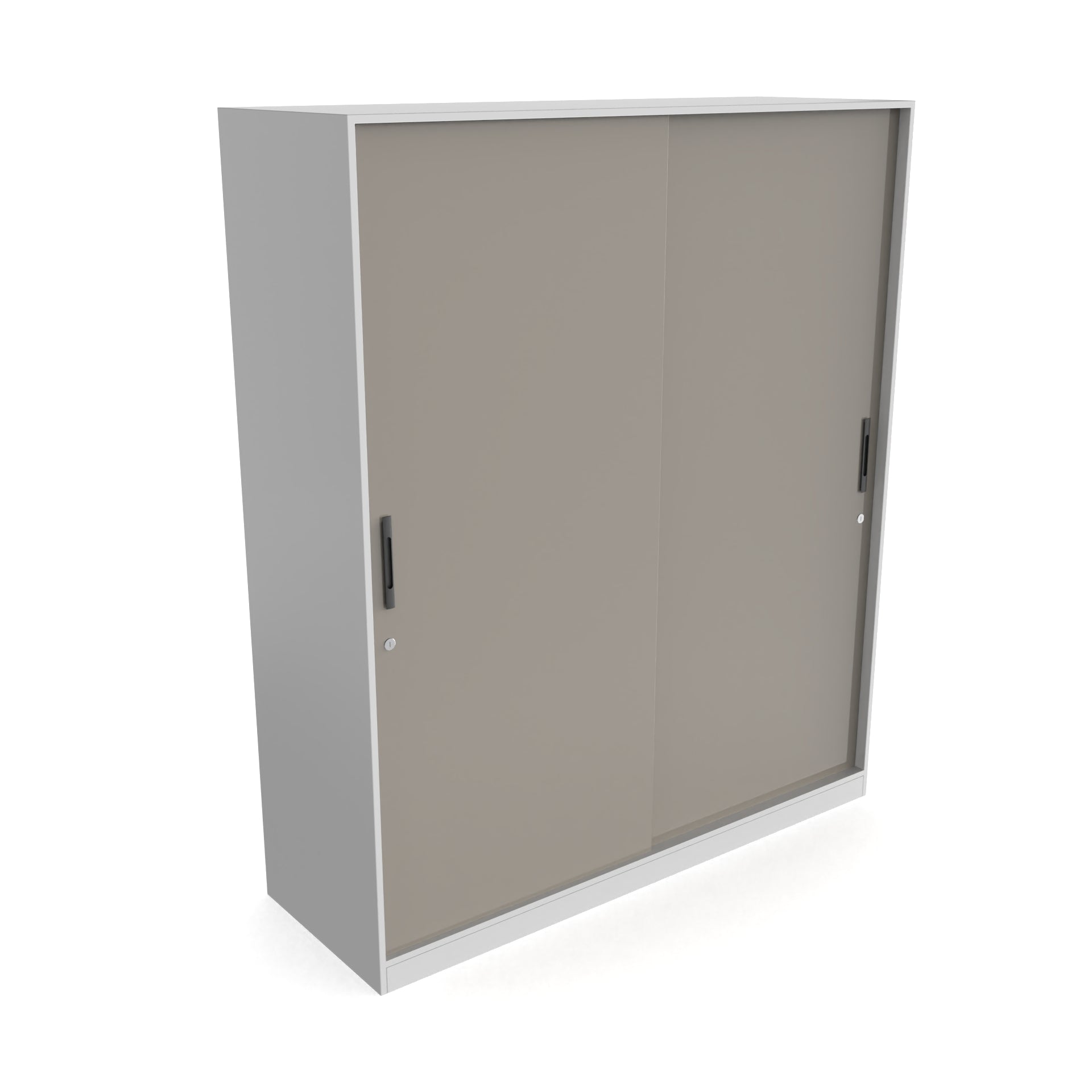 Santorini Sliding Door Wardrobe - UV Pebble Beach and Frosty white - Neehv Home