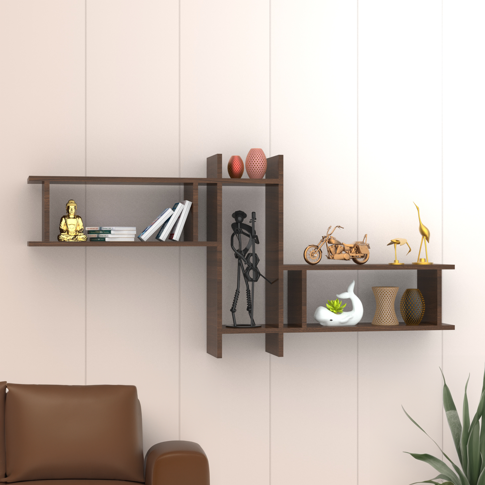 Europa Wall Shelf - Classic Walnut - Neehv Home